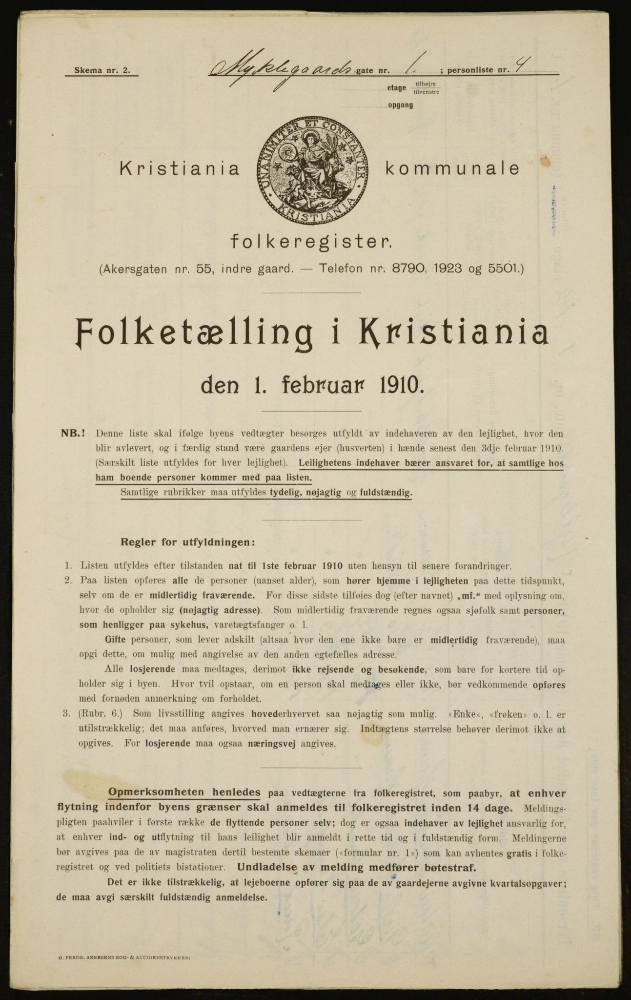 OBA, Municipal Census 1910 for Kristiania, 1910, p. 65827