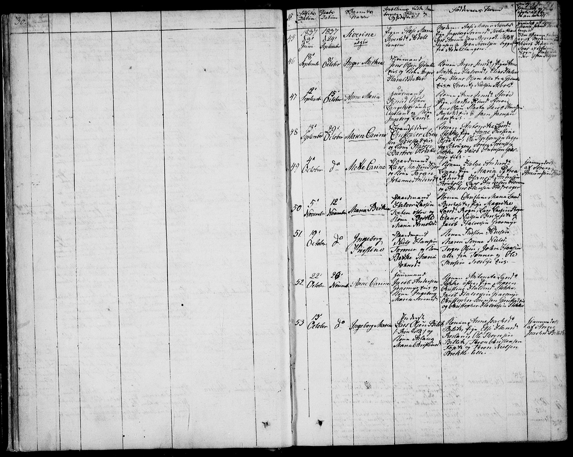 Bamble kirkebøker, SAKO/A-253/F/Fa/L0004: Parish register (official) no. I 4, 1834-1853, p. 30-31