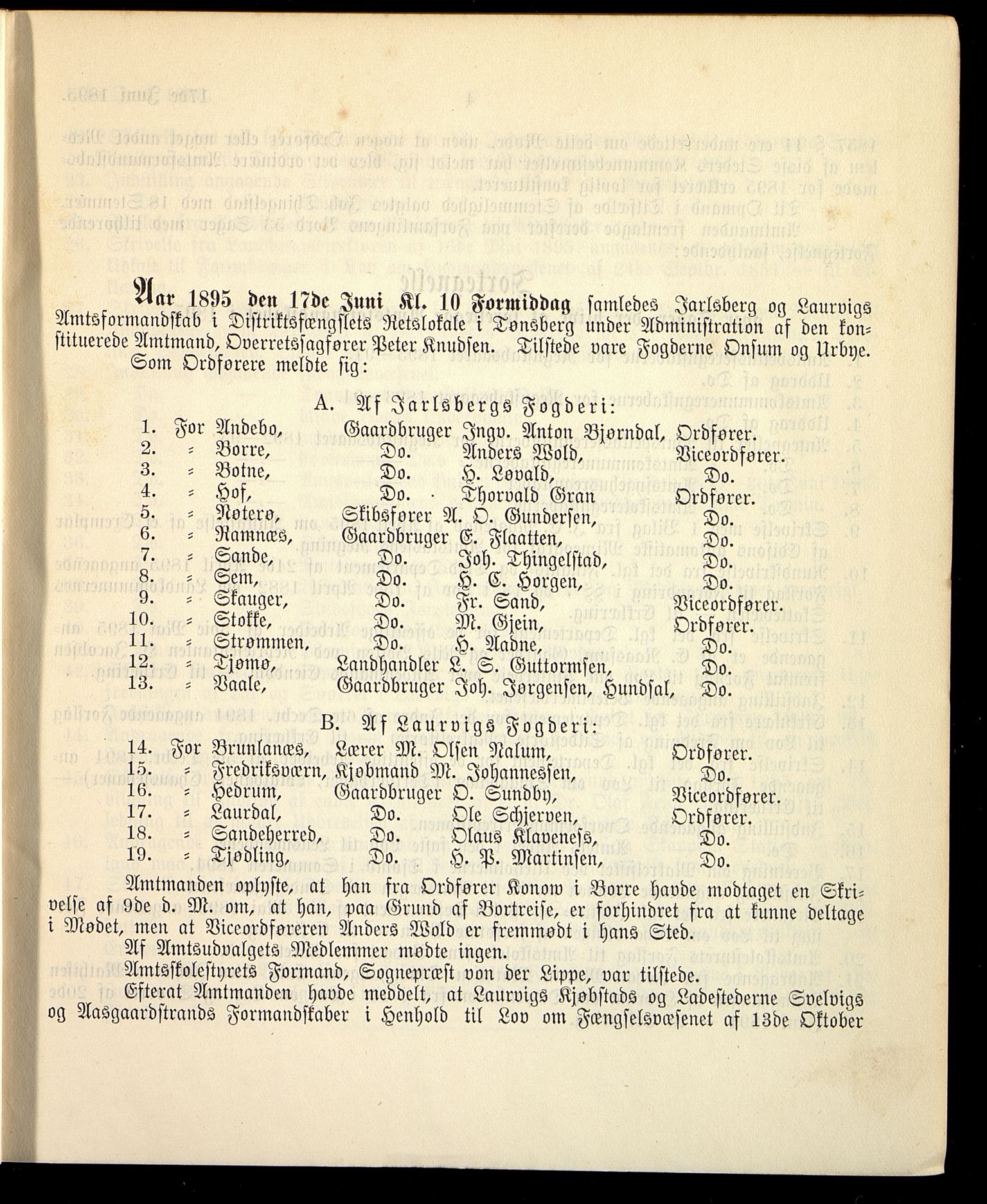 Vestfold fylkeskommune. Fylkestinget, VEMU/A-1315/A/Ab/Abb/L0042: Fylkestingsforhandlinger, 1895