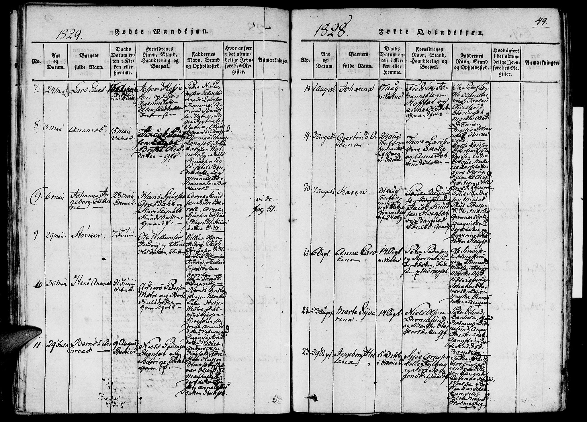 Ministerialprotokoller, klokkerbøker og fødselsregistre - Møre og Romsdal, SAT/A-1454/524/L0351: Parish register (official) no. 524A03, 1816-1838, p. 49