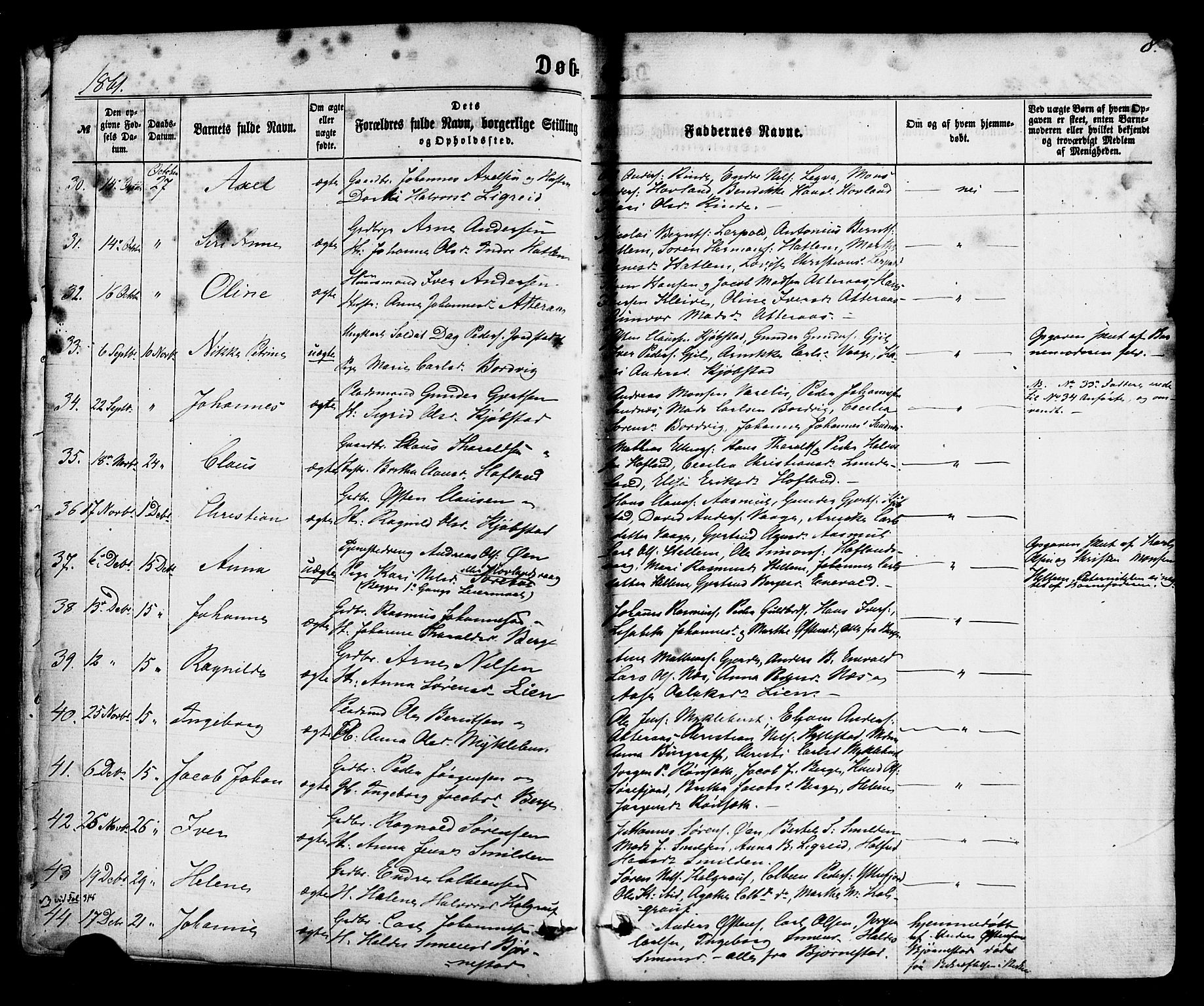 Hyllestad sokneprestembete, AV/SAB-A-80401: Parish register (official) no. A 1, 1861-1886, p. 8