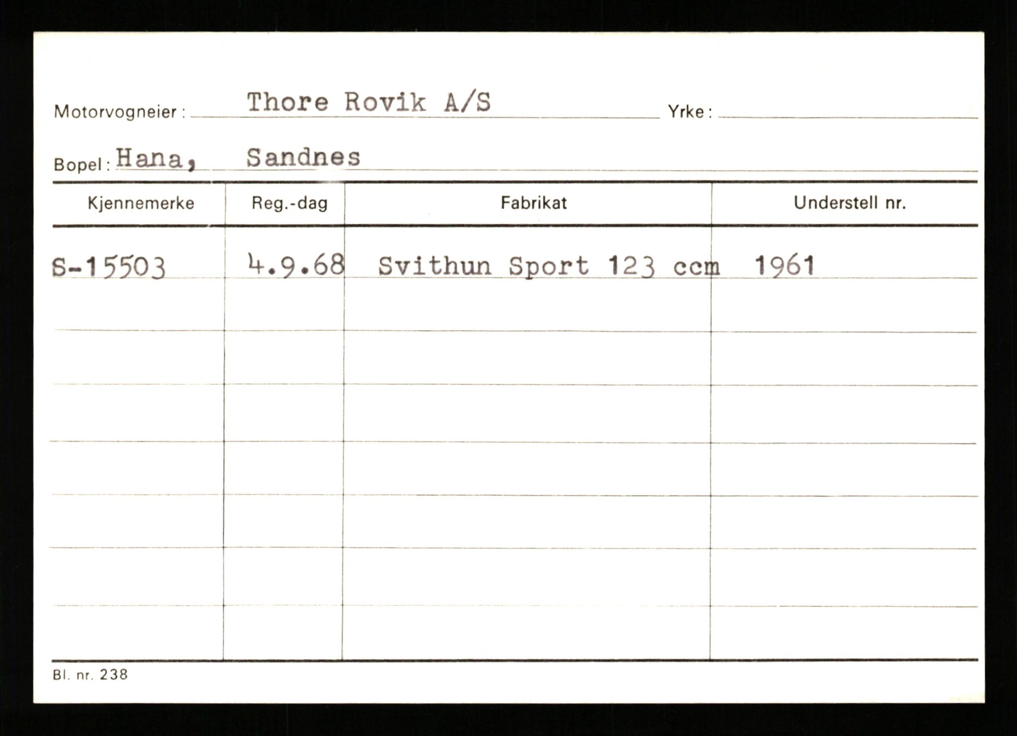 Stavanger trafikkstasjon, AV/SAST-A-101942/0/G/L0004: Registreringsnummer: 15497 - 22957, 1930-1971, p. 9