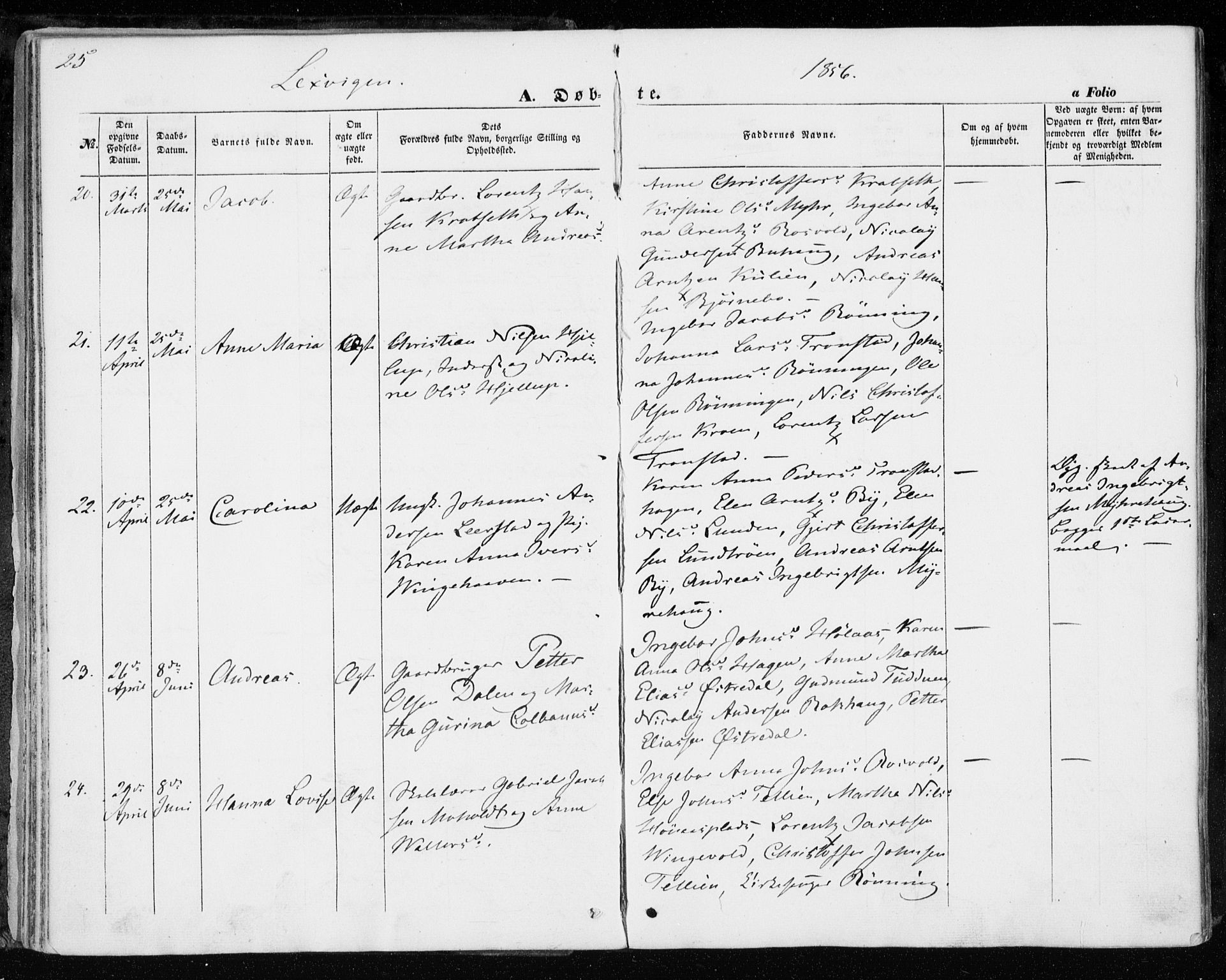 Ministerialprotokoller, klokkerbøker og fødselsregistre - Nord-Trøndelag, SAT/A-1458/701/L0008: Parish register (official) no. 701A08 /1, 1854-1863, p. 25
