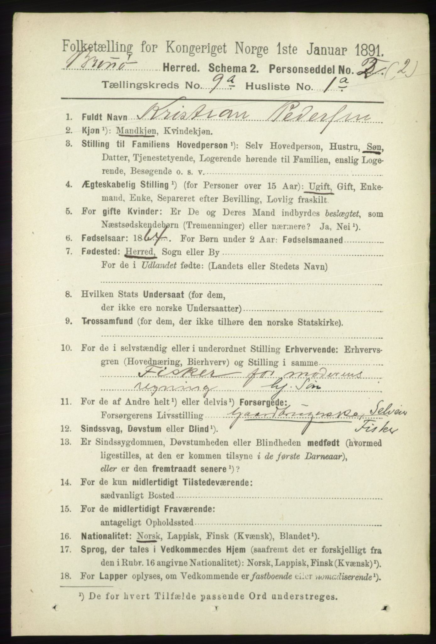 RA, 1891 census for 1814 Brønnøy, 1891, p. 4910