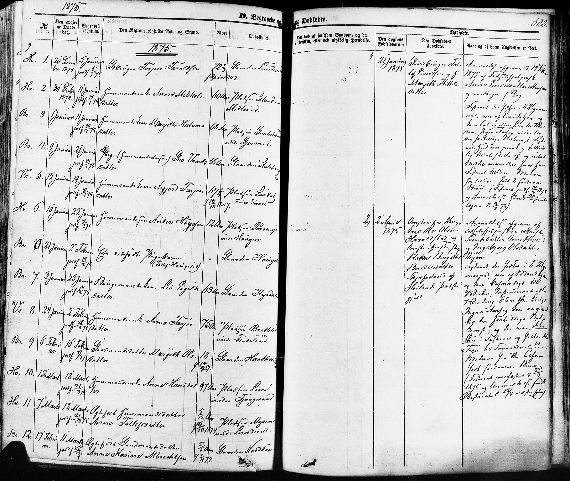 Kviteseid kirkebøker, AV/SAKO-A-276/F/Fa/L0007: Parish register (official) no. I 7, 1859-1881, p. 503