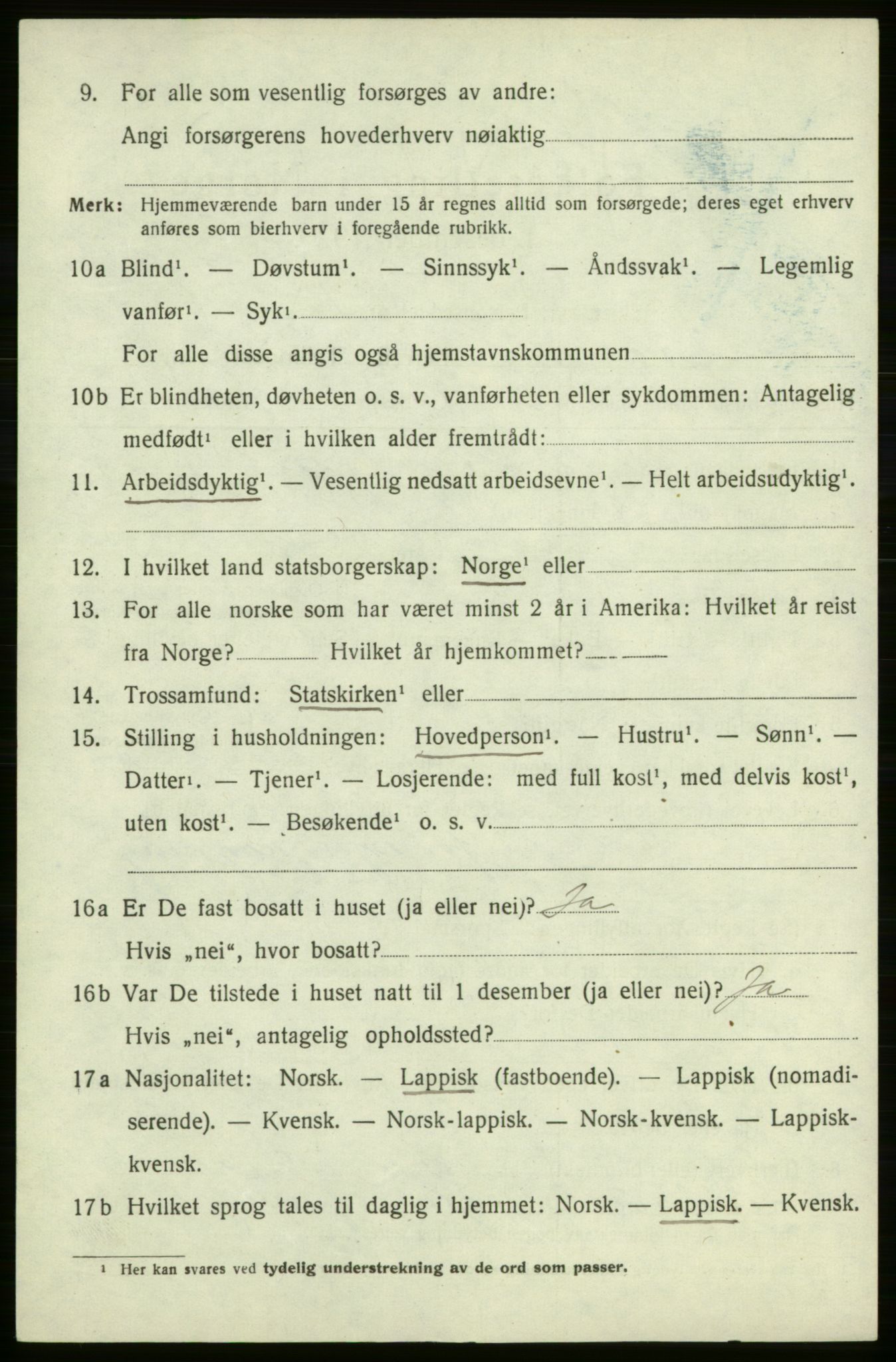 SATØ, 1920 census for , 1920, p. 959