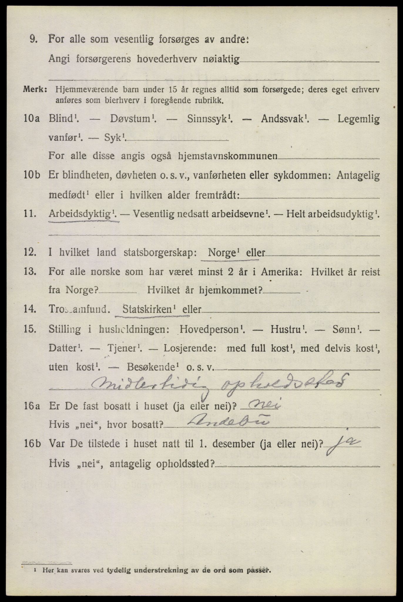SAKO, 1920 census for Sem, 1920, p. 3574