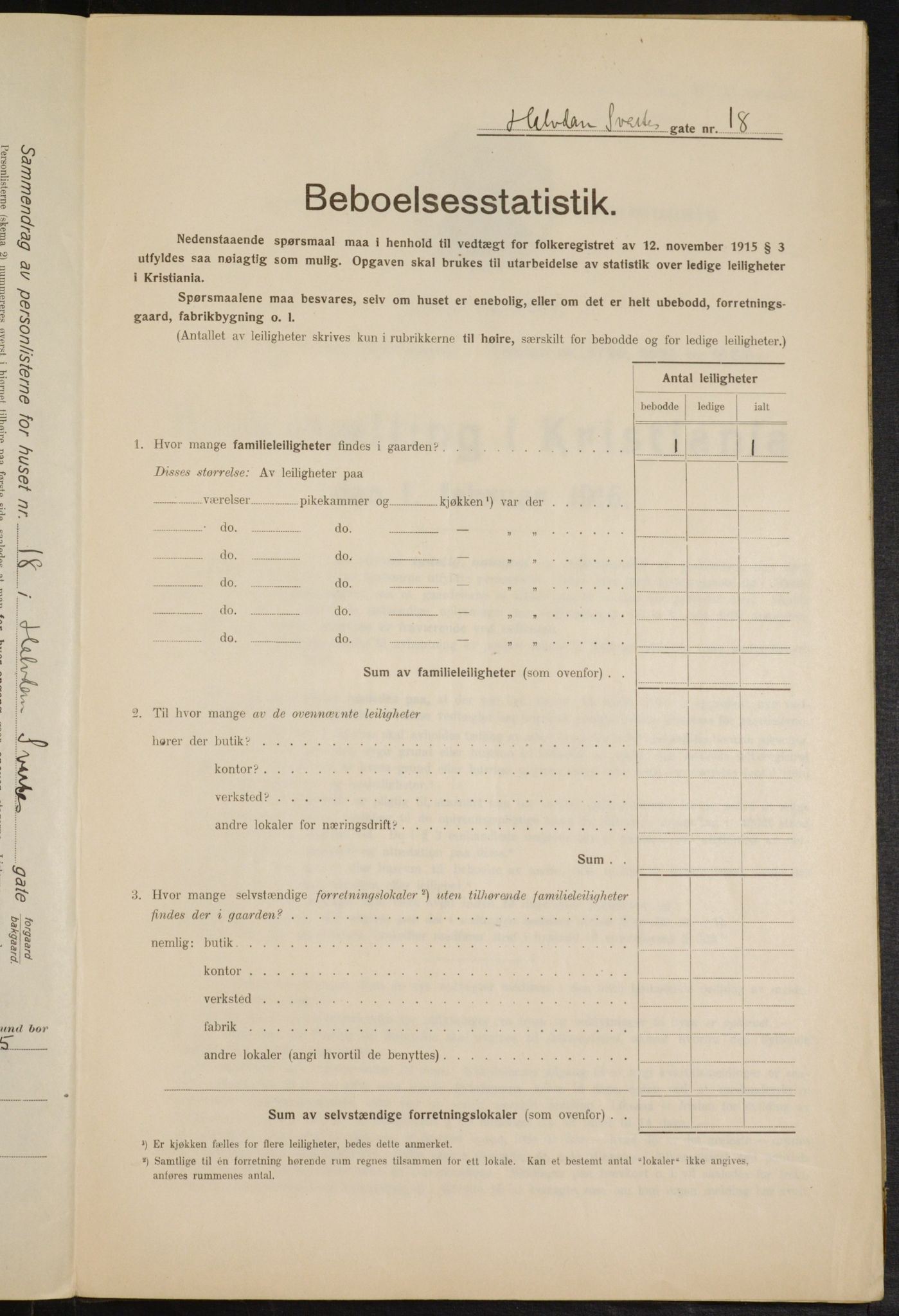 OBA, Municipal Census 1916 for Kristiania, 1916, p. 34740