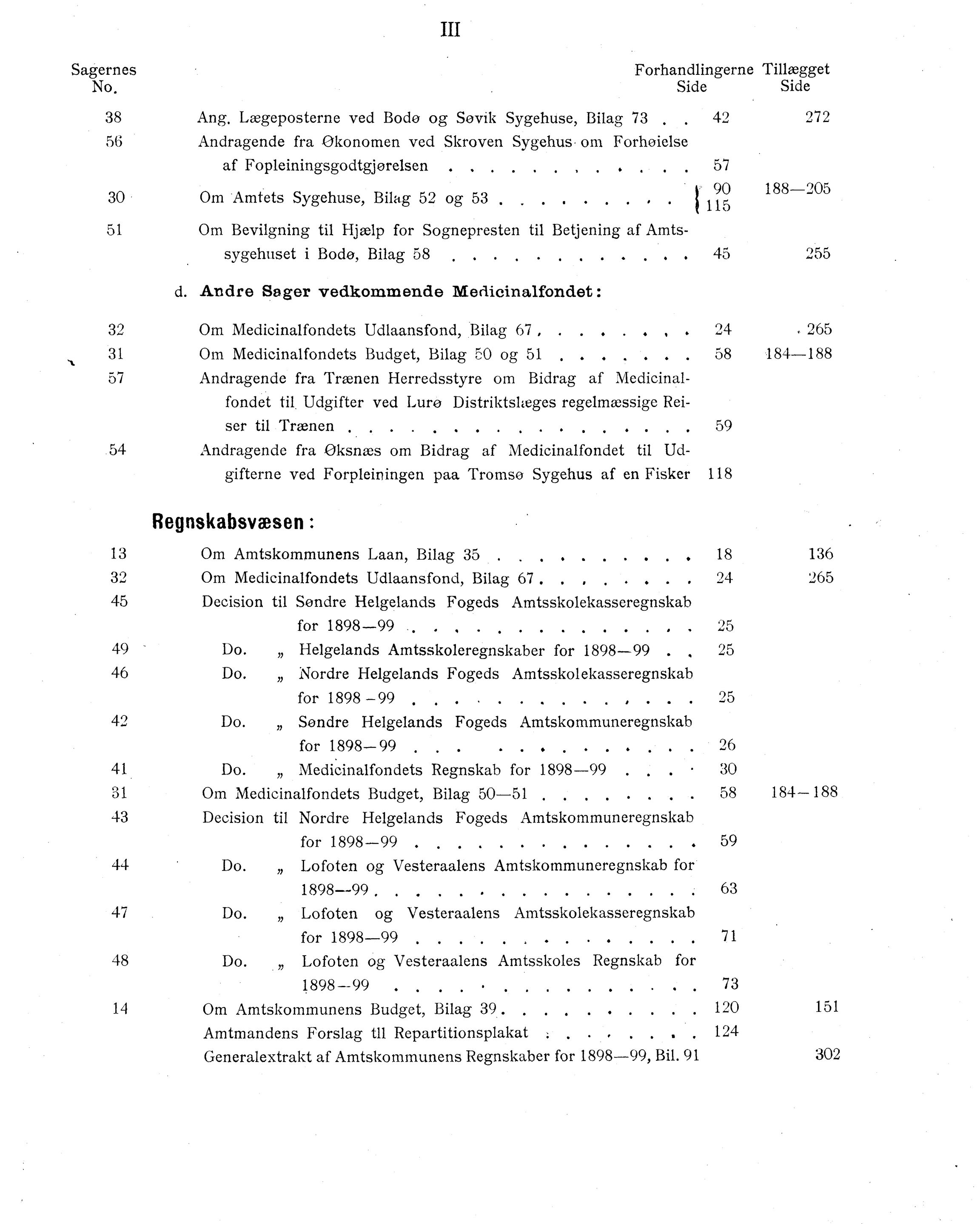 Nordland Fylkeskommune. Fylkestinget, AIN/NFK-17/176/A/Ac/L0023: Fylkestingsforhandlinger 1900, 1900