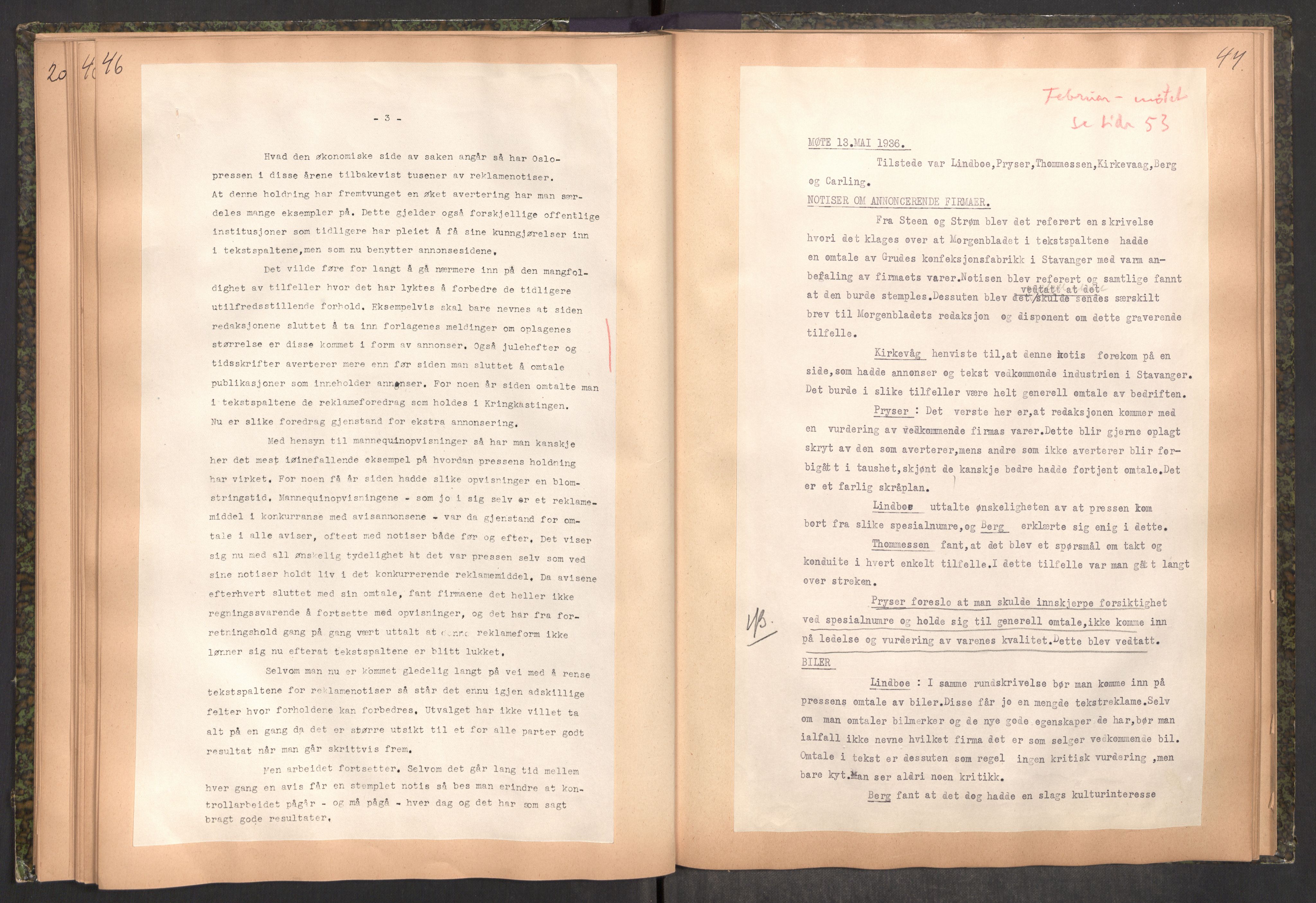 Tekstreklameutvalget, RA/PA-0854/A/Aa/L0002: Møtereferat, 1933-1938, p. 46-47