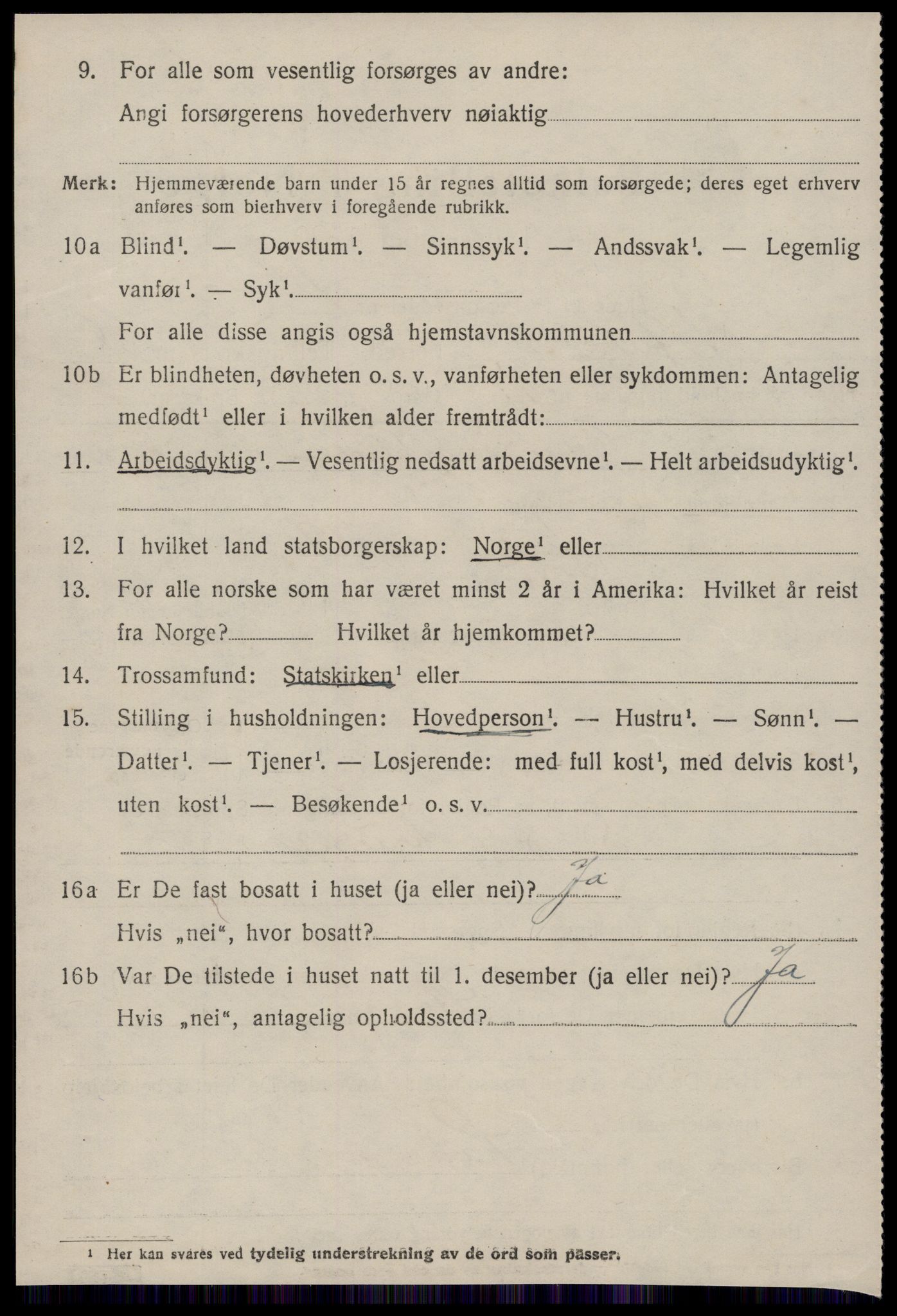 SAT, 1920 census for Aure, 1920, p. 3131