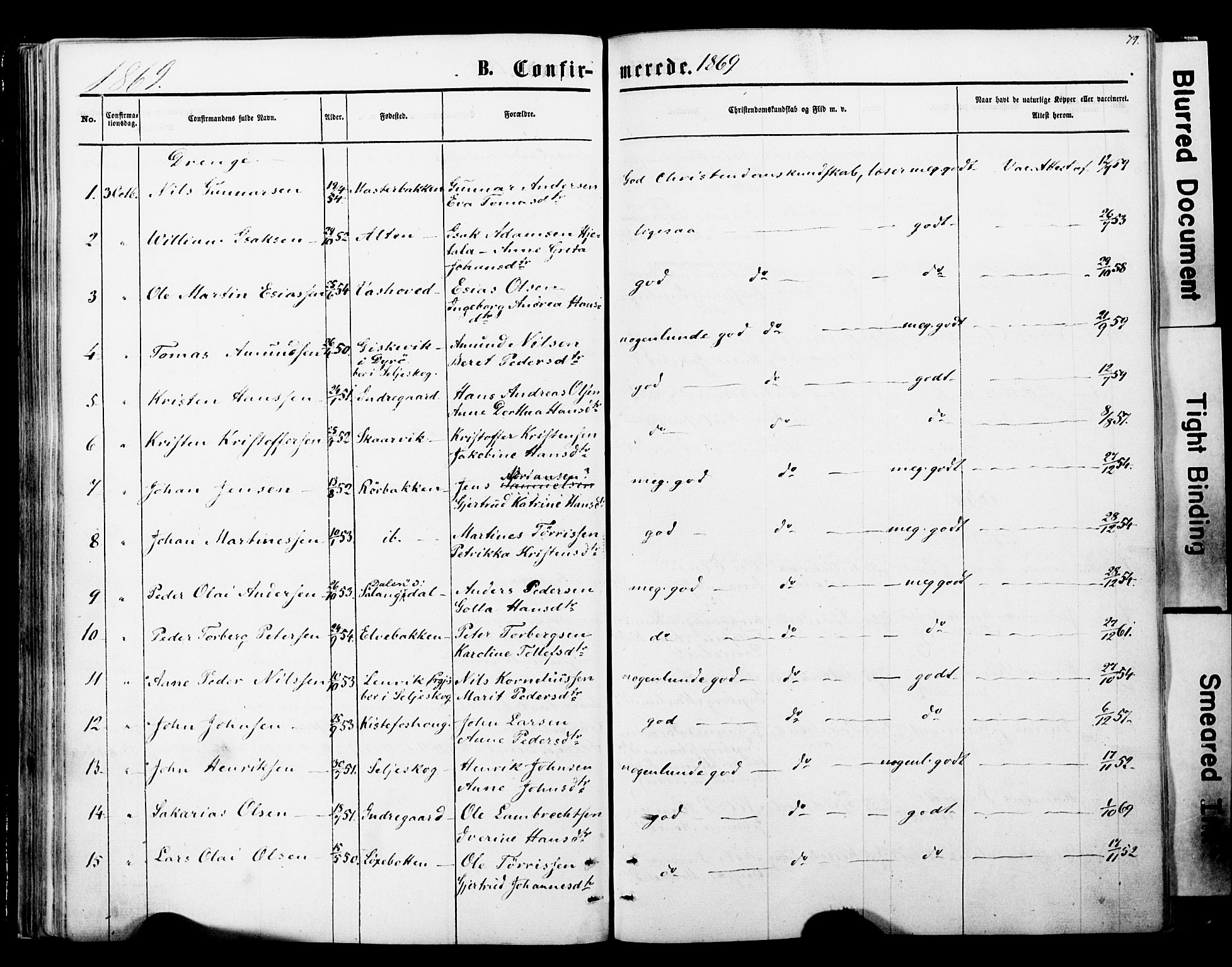 Ibestad sokneprestembete, SATØ/S-0077/H/Ha/Haa/L0013kirke: Parish register (official) no. 13, 1865-1879, p. 79