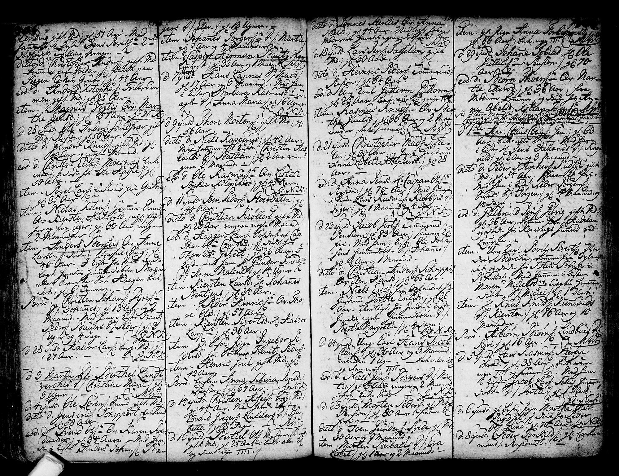 Kongsberg kirkebøker, SAKO/A-22/F/Fa/L0002: Parish register (official) no. I 2, 1721-1743, p. 306-307
