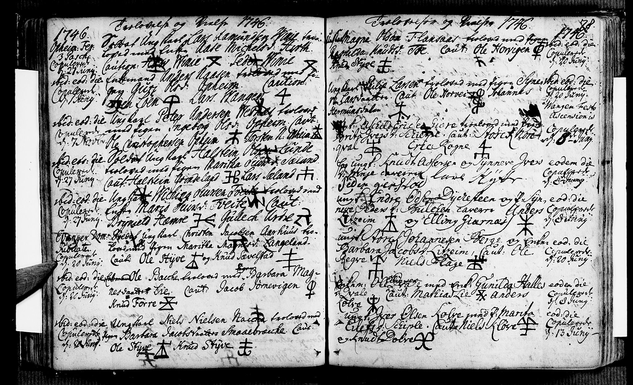 Voss sokneprestembete, AV/SAB-A-79001/H/Haa: Parish register (official) no. A 7, 1731-1773, p. 78