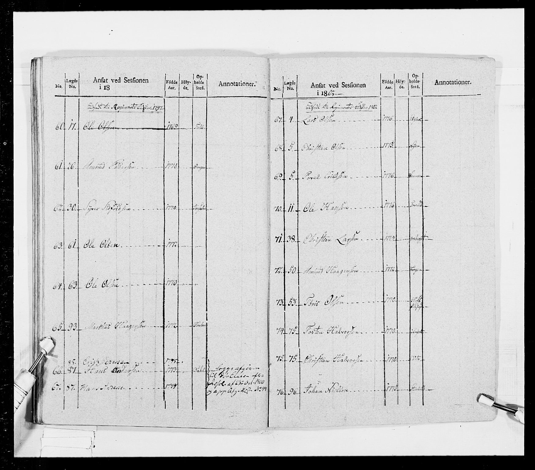 Generalitets- og kommissariatskollegiet, Det kongelige norske kommissariatskollegium, RA/EA-5420/E/Eh/L0026: Skiløperkompaniene, 1805-1810, p. 249