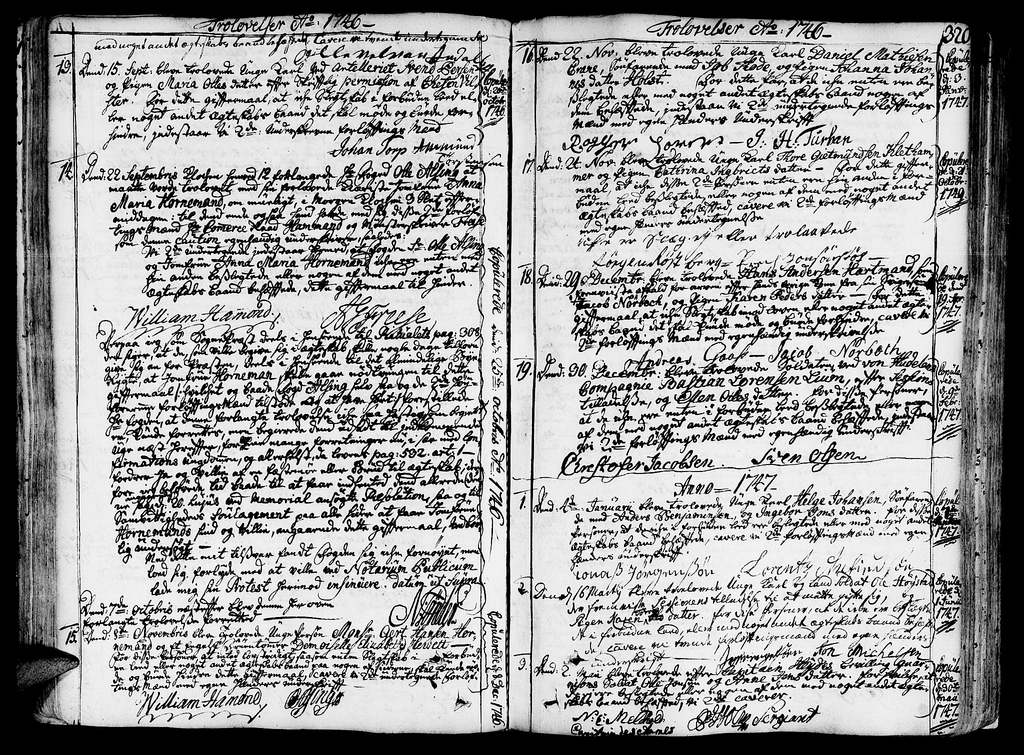 Ministerialprotokoller, klokkerbøker og fødselsregistre - Sør-Trøndelag, SAT/A-1456/602/L0103: Parish register (official) no. 602A01, 1732-1774, p. 320