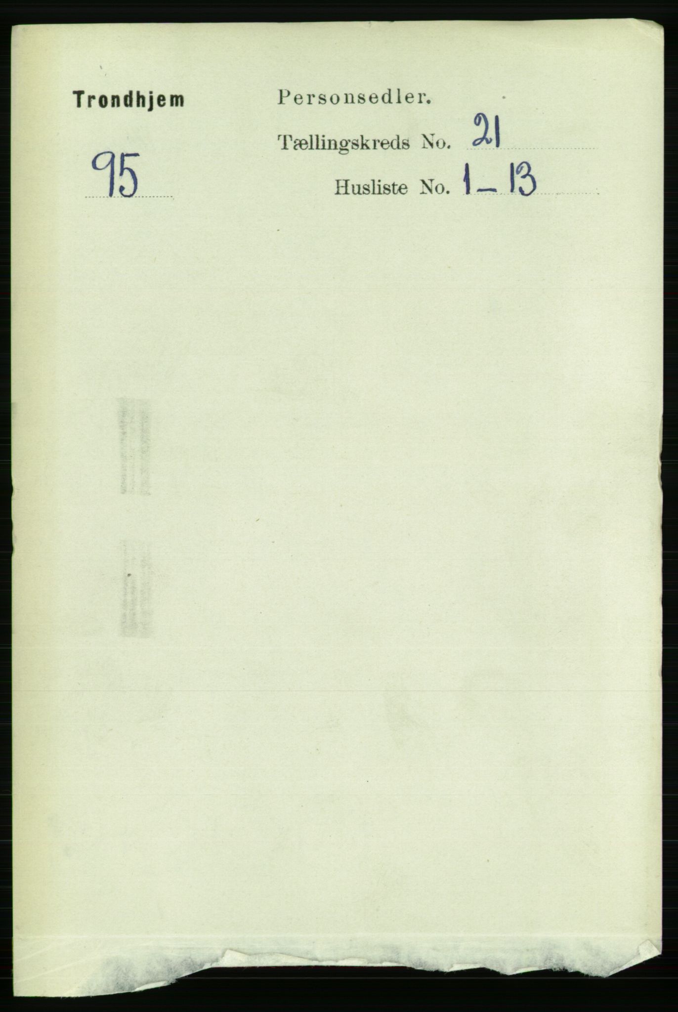 RA, 1891 census for 1601 Trondheim, 1891, p. 15874