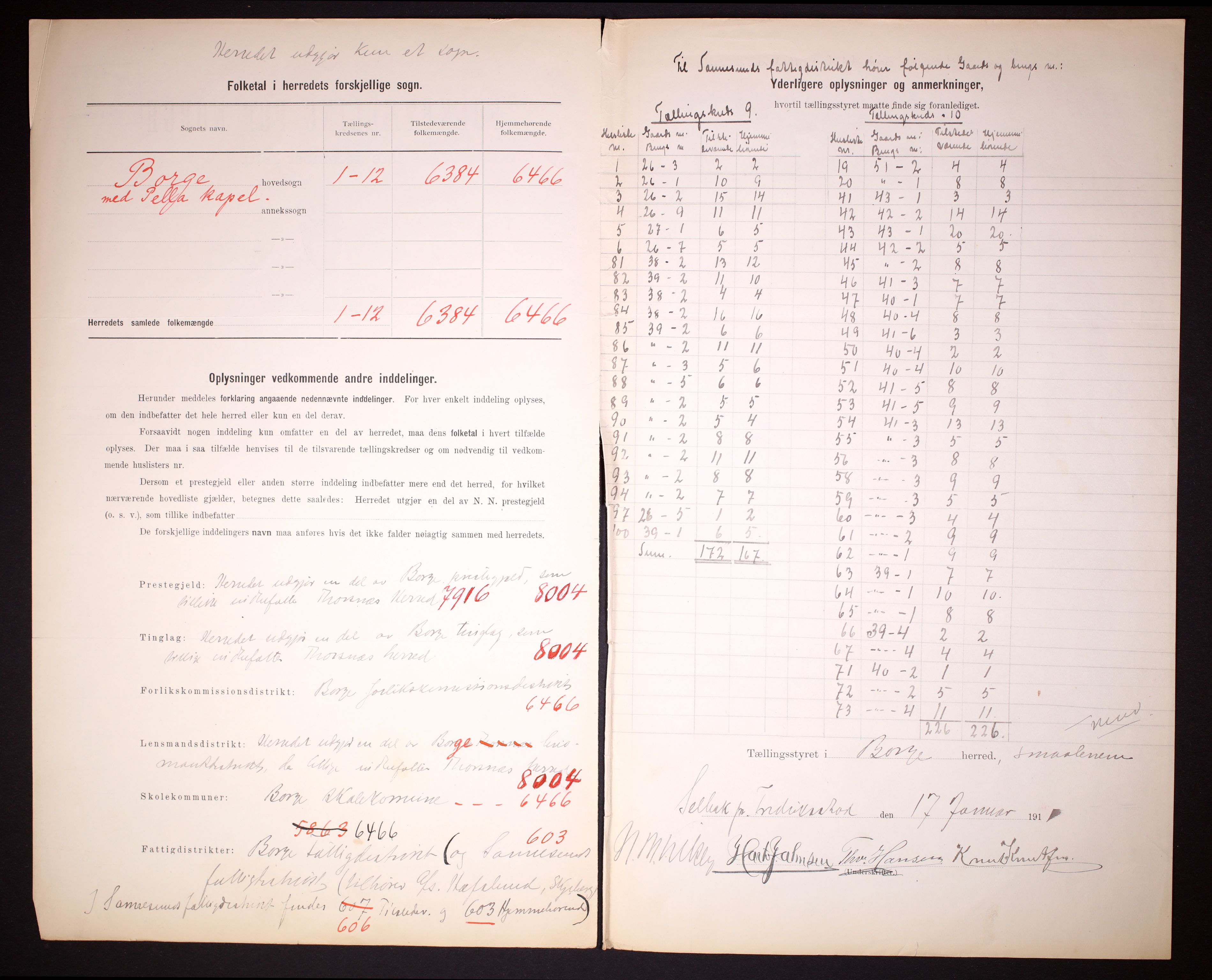 RA, 1910 census for Borge, 1910, p. 3