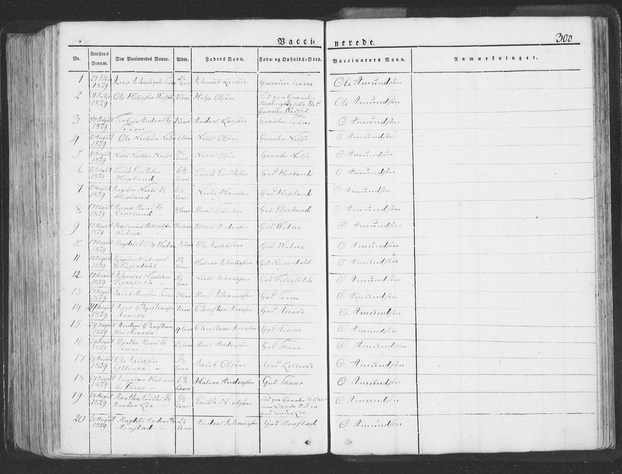 Hosanger sokneprestembete, AV/SAB-A-75801/H/Haa: Parish register (official) no. A 6, 1824-1835, p. 300