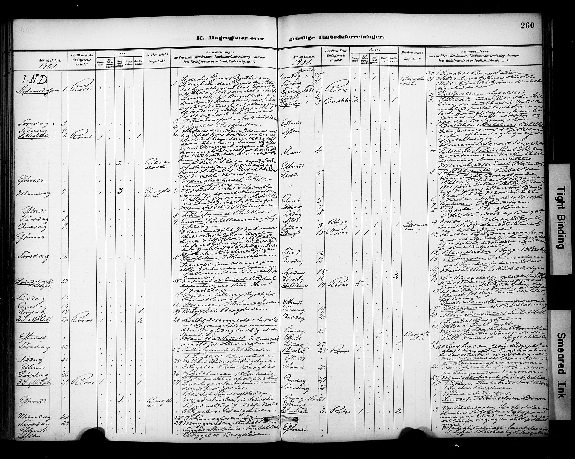 Ministerialprotokoller, klokkerbøker og fødselsregistre - Sør-Trøndelag, SAT/A-1456/681/L0936: Parish register (official) no. 681A14, 1899-1908, p. 260
