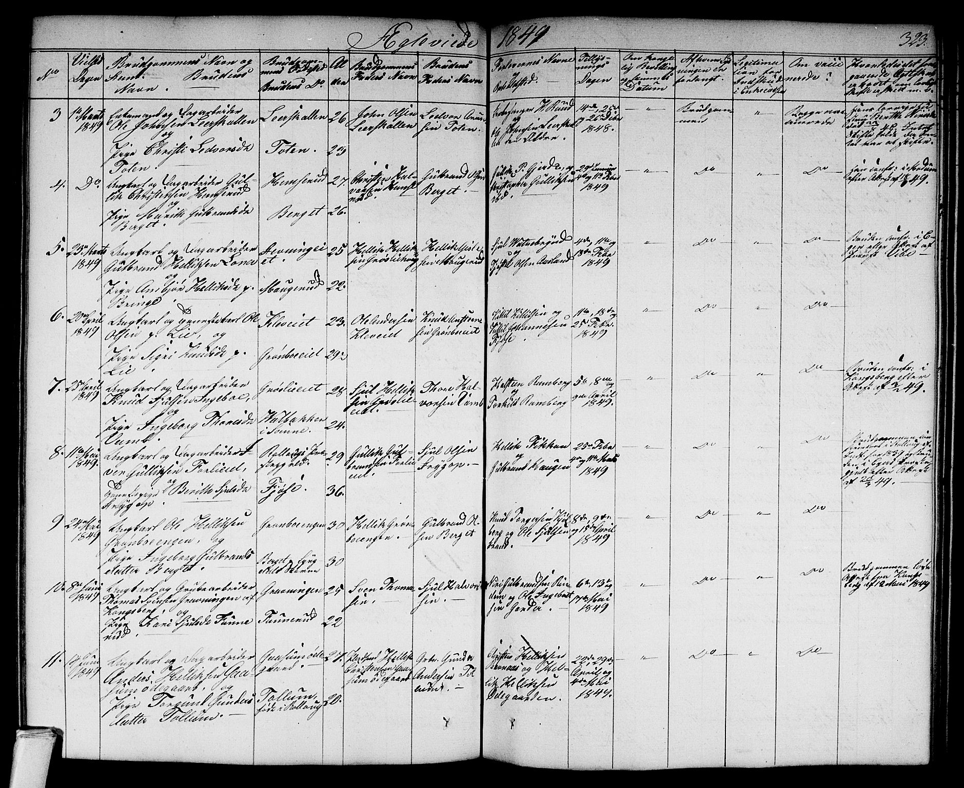 Flesberg kirkebøker, SAKO/A-18/G/Ga/L0002: Parish register (copy) no. I 2, 1834-1860, p. 323