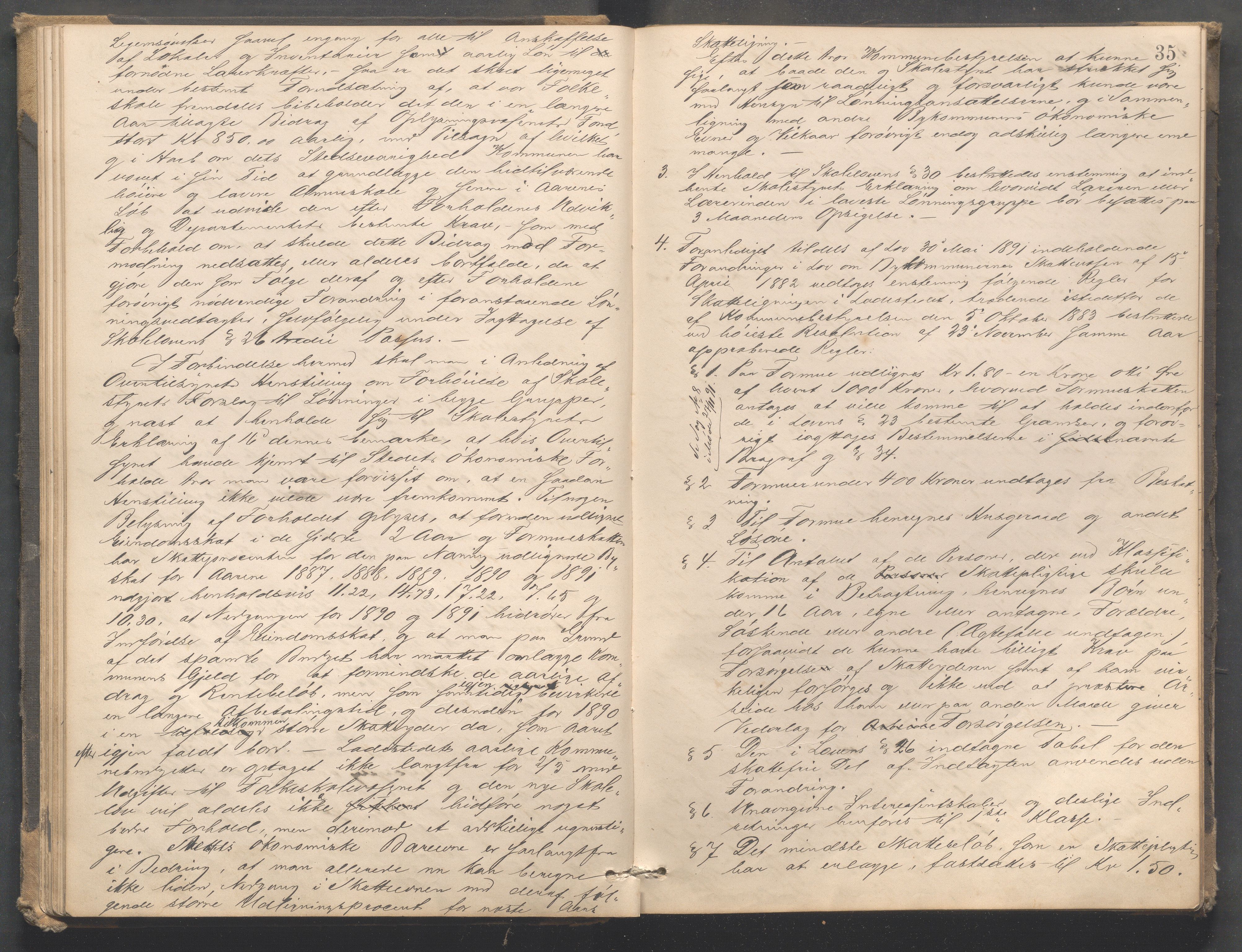 Sogndal ladested - Formannskapet/kommunestyret, IKAR/K-100052/A/L0002: Møtebok, 1887-1908, p. 35