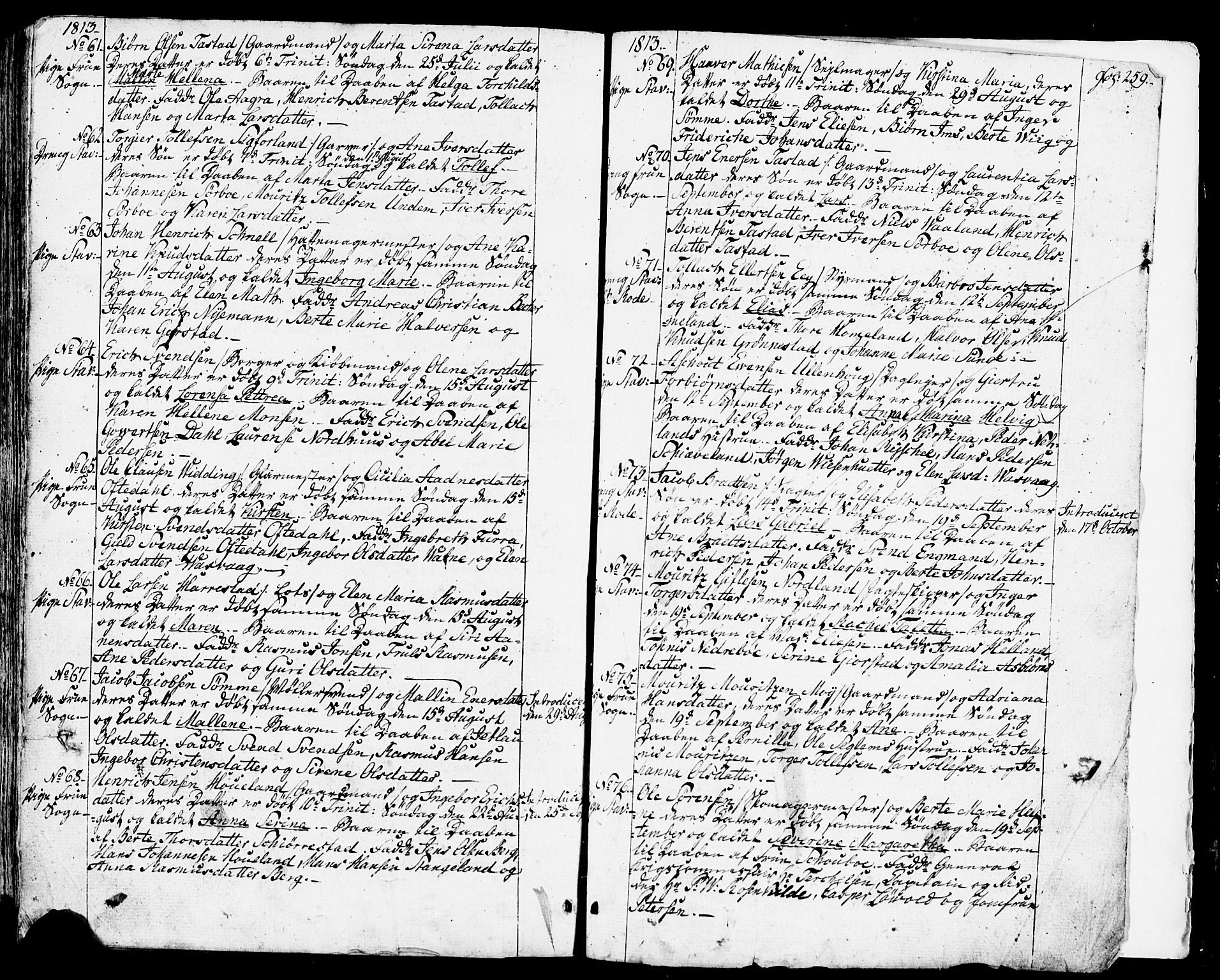 Domkirken sokneprestkontor, SAST/A-101812/001/30/30BB/L0007: Parish register (copy) no. B 7, 1791-1813, p. 259