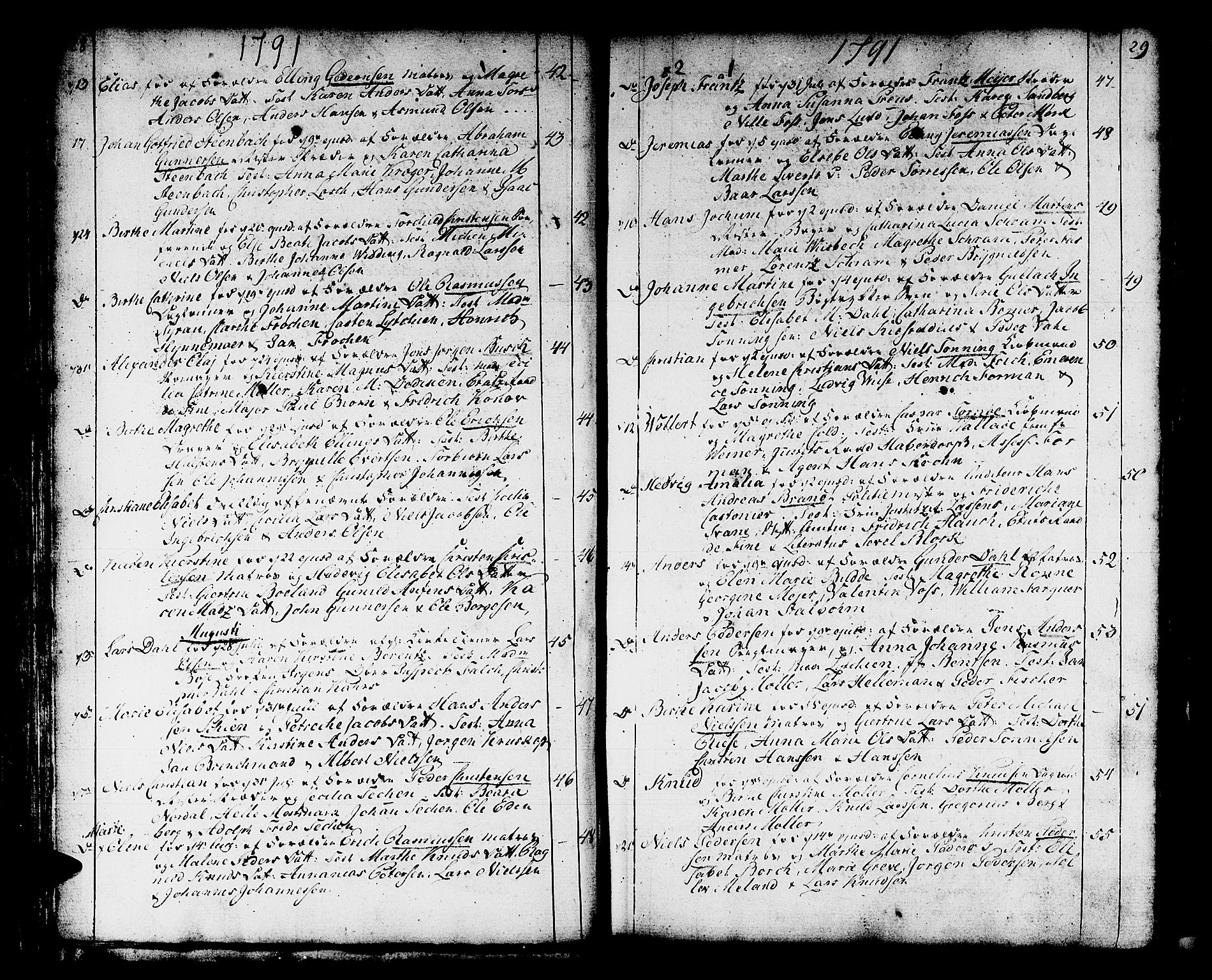 Domkirken sokneprestembete, SAB/A-74801/H/Haa/L0004: Parish register (official) no. A 4, 1763-1820, p. 28-29