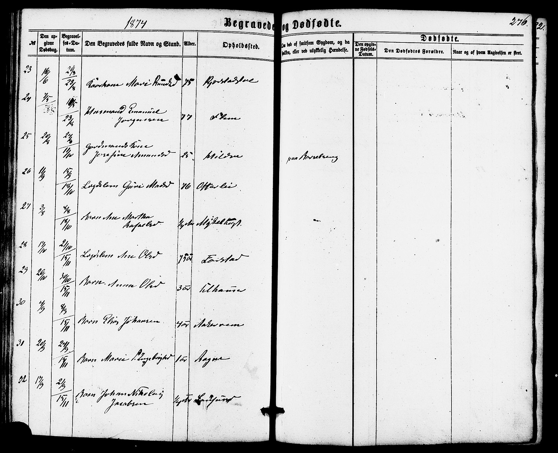 Ministerialprotokoller, klokkerbøker og fødselsregistre - Møre og Romsdal, AV/SAT-A-1454/536/L0498: Parish register (official) no. 536A07, 1862-1875, p. 276