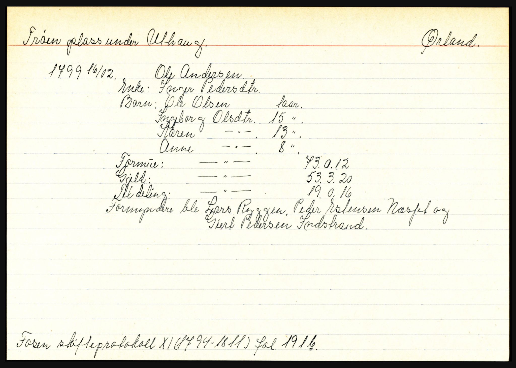 Fosen sorenskriveri, AV/SAT-A-1107/1/3, 1681-1823, p. 6347