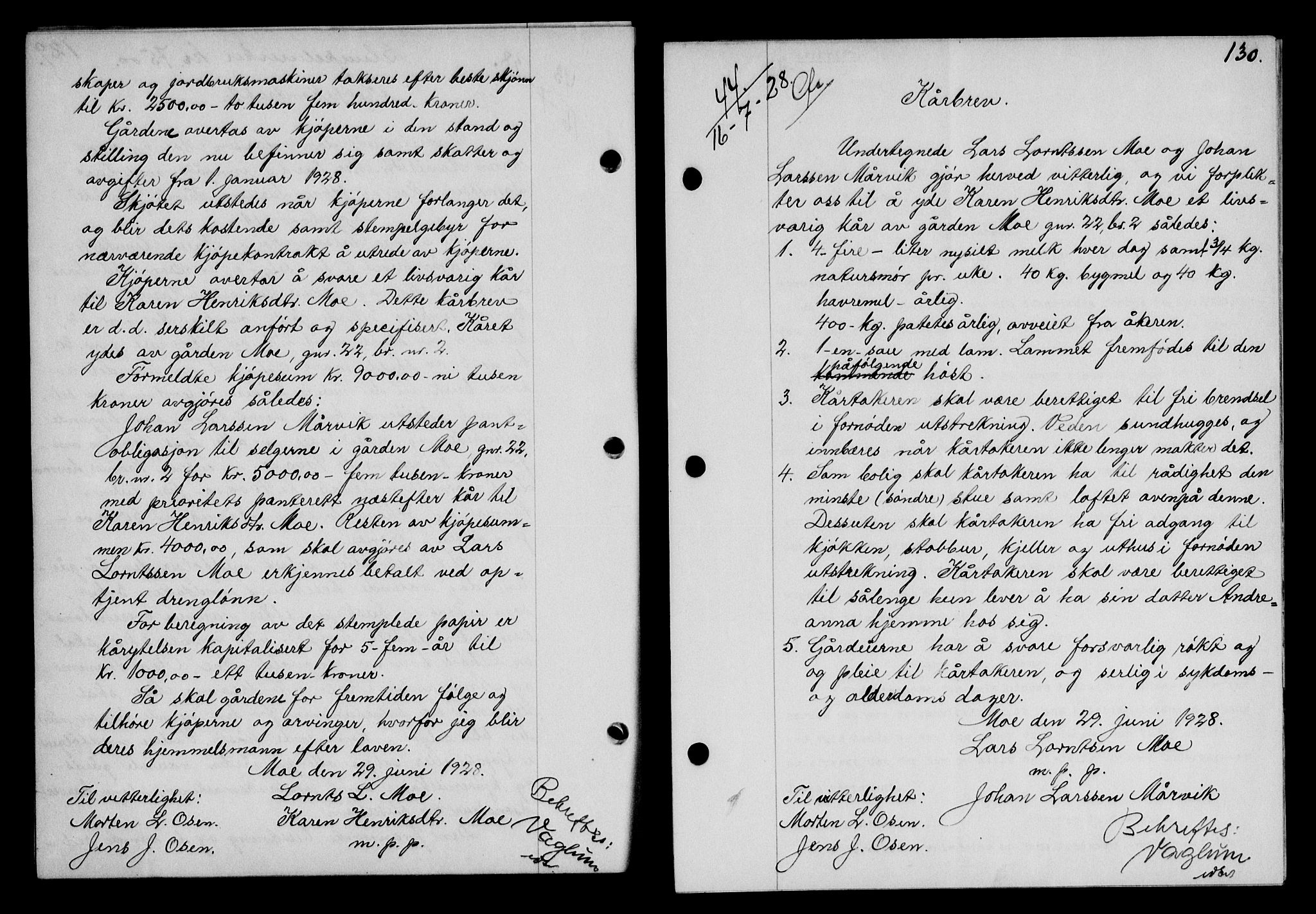 Fosen sorenskriveri, AV/SAT-A-1107/1/2/2C/L0067: Mortgage book no. 58, 1928-1929, p. 130, Deed date: 16.07.1928