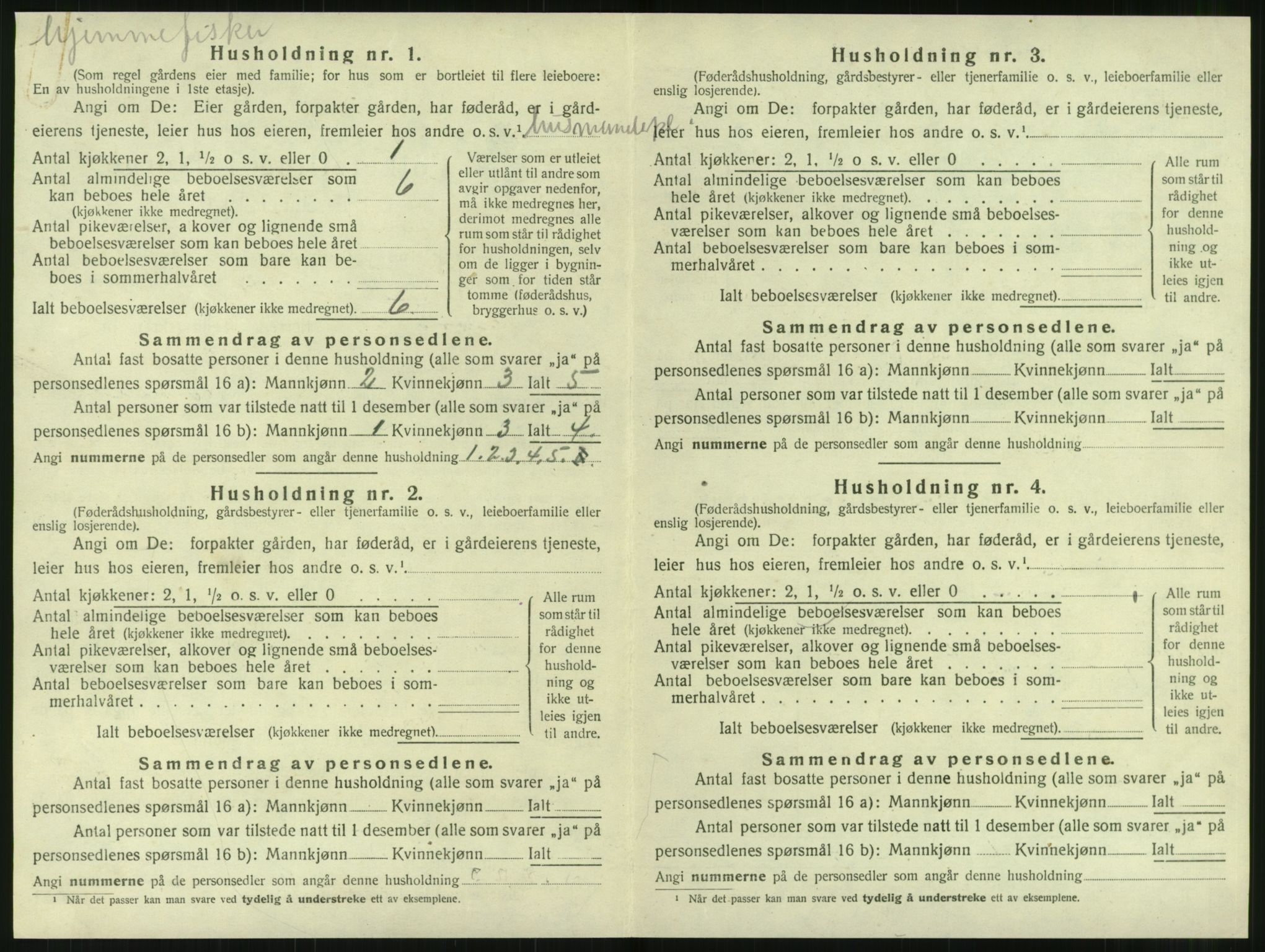 SAT, 1920 census for Vevelstad, 1920, p. 251