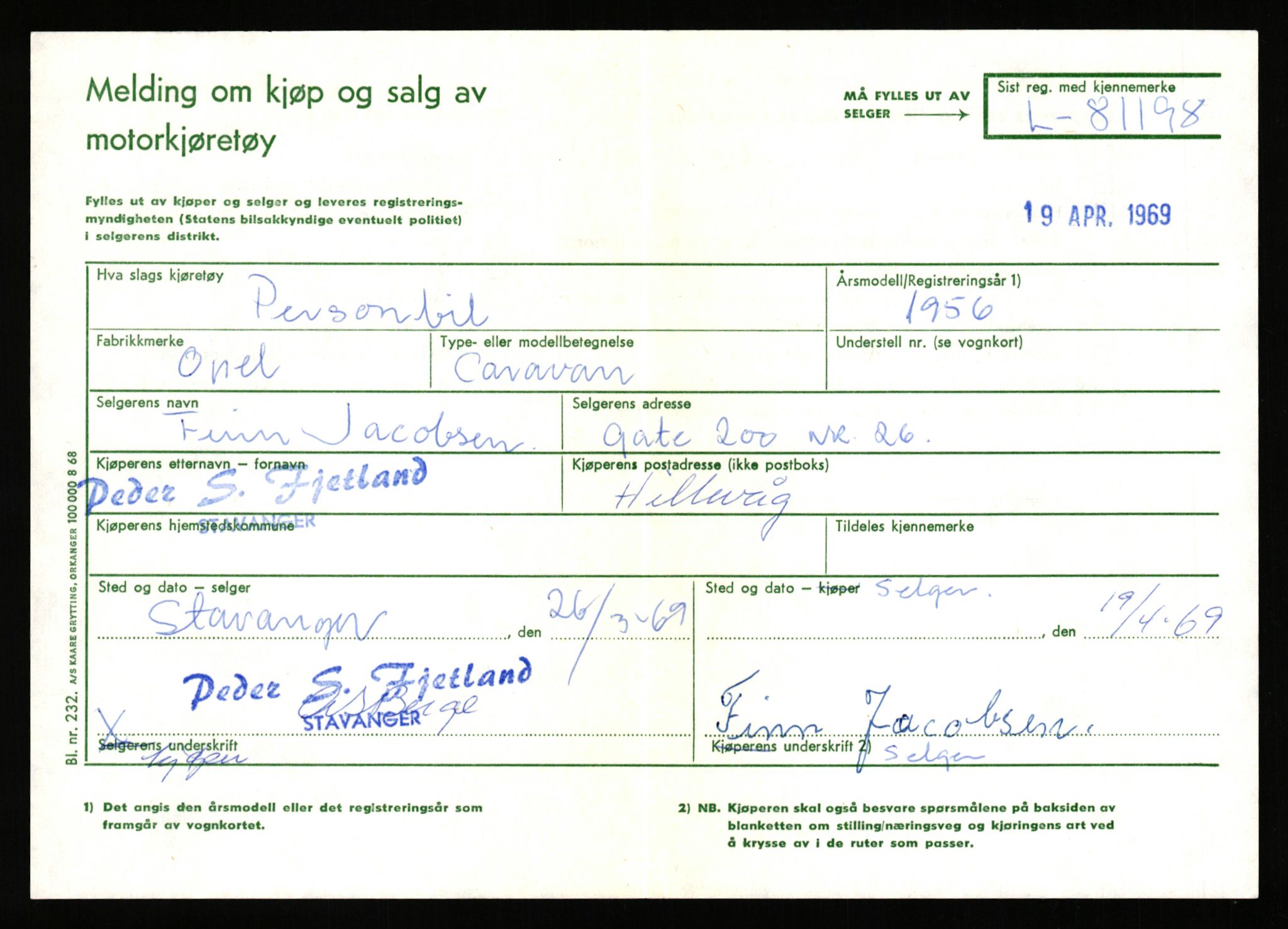 Stavanger trafikkstasjon, SAST/A-101942/0/F/L0071: L-80500 - L-82199, 1930-1971, p. 1251