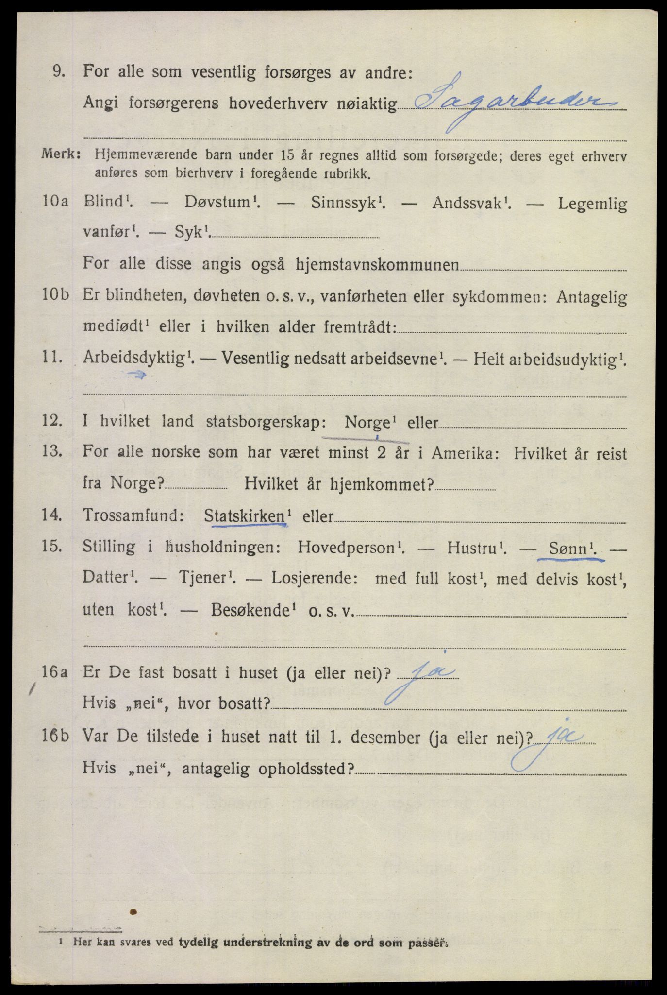 SAKO, 1920 census for Lier, 1920, p. 5253