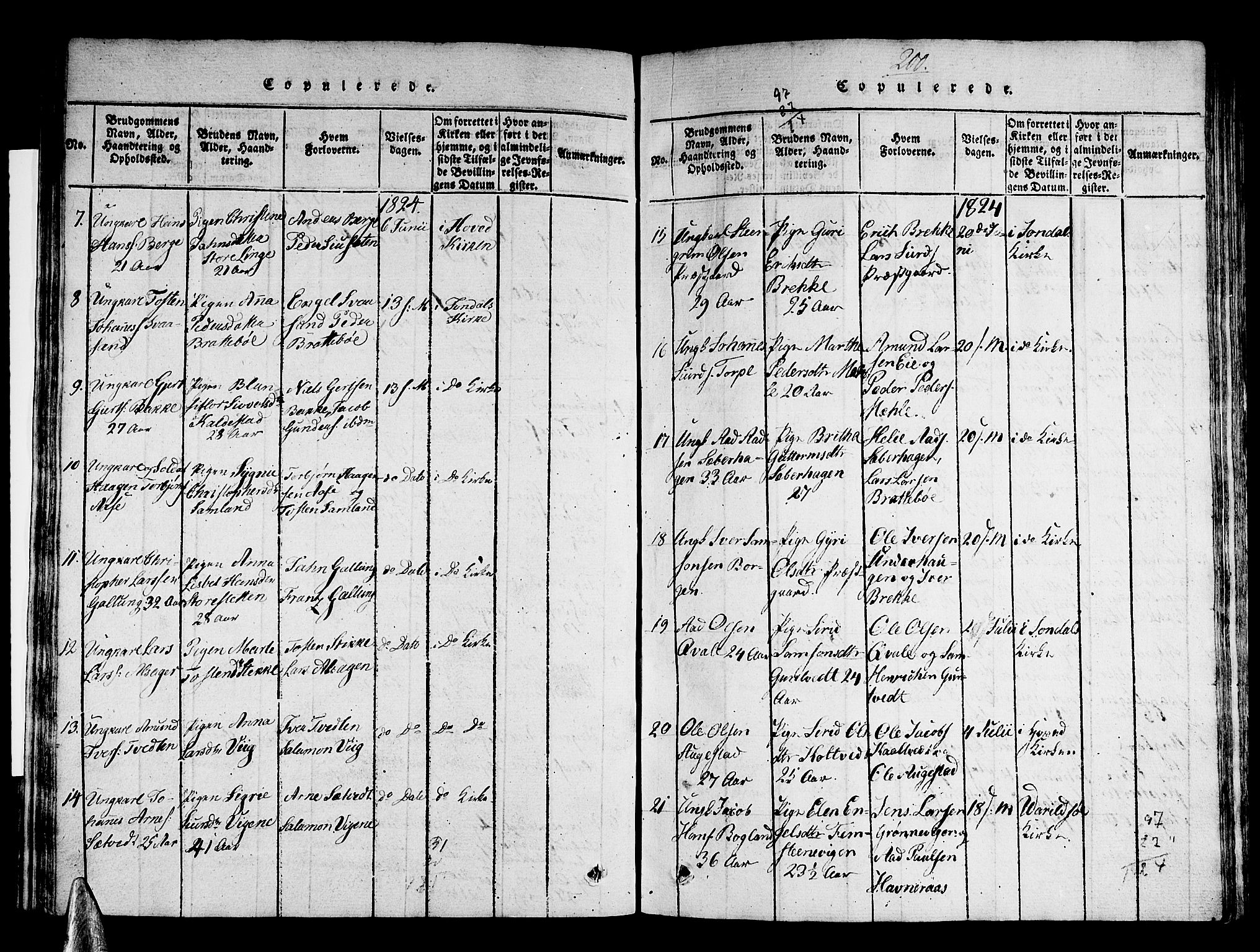 Strandebarm sokneprestembete, AV/SAB-A-78401/H/Haa: Parish register (official) no. A 5, 1816-1826, p. 200