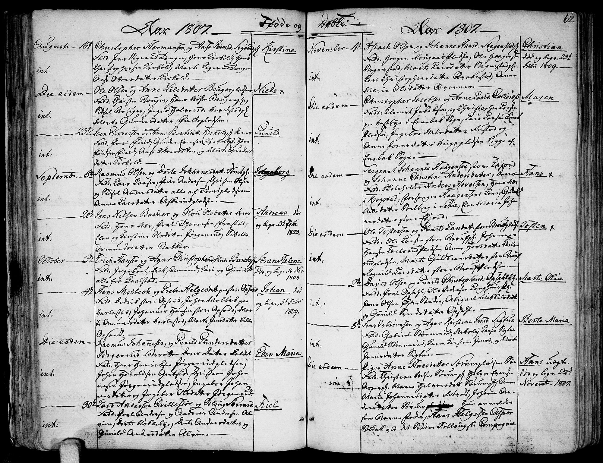 Kråkstad prestekontor Kirkebøker, SAO/A-10125a/F/Fa/L0002: Parish register (official) no. I 2, 1786-1814, p. 67