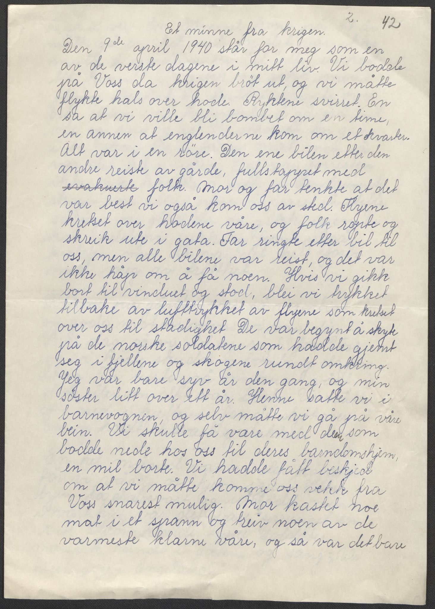 Det norske totalavholdsselskap, AV/RA-PA-0419/E/Eb/L0603: Skolestiler om krigstida (ordnet topografisk etter distrikt og skole), 1946, p. 469