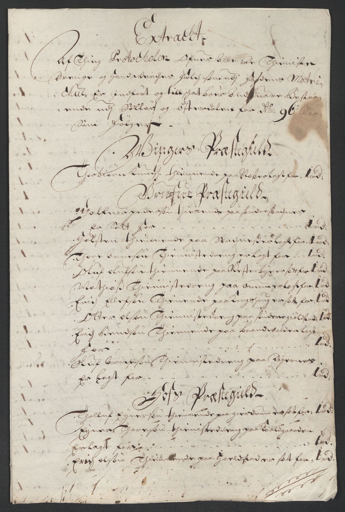 Rentekammeret inntil 1814, Reviderte regnskaper, Fogderegnskap, AV/RA-EA-4092/R13/L0834: Fogderegnskap Solør, Odal og Østerdal, 1696, p. 293