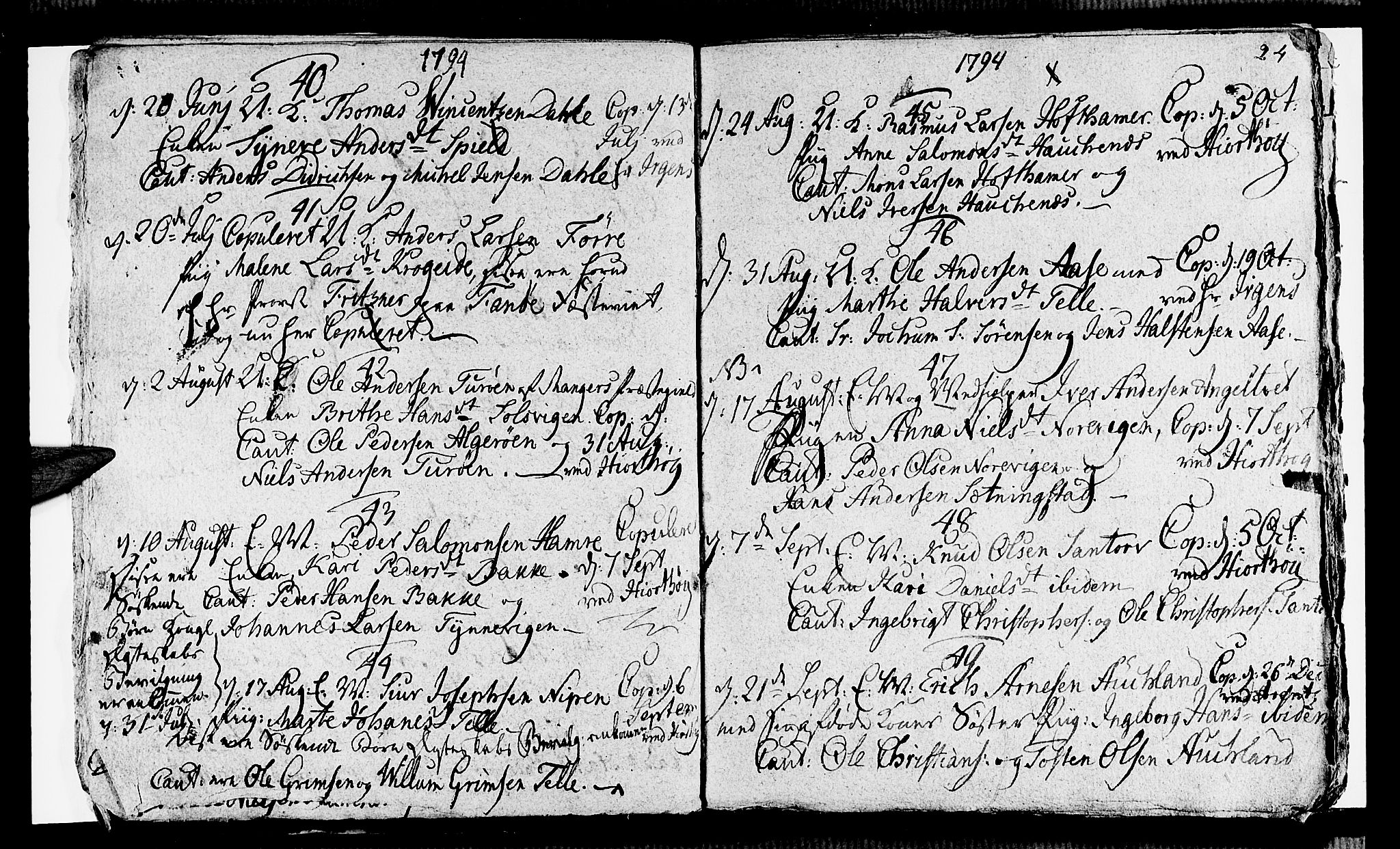 Sund sokneprestembete, AV/SAB-A-99930: Parish register (official) no. A 8, 1788-1815, p. 24