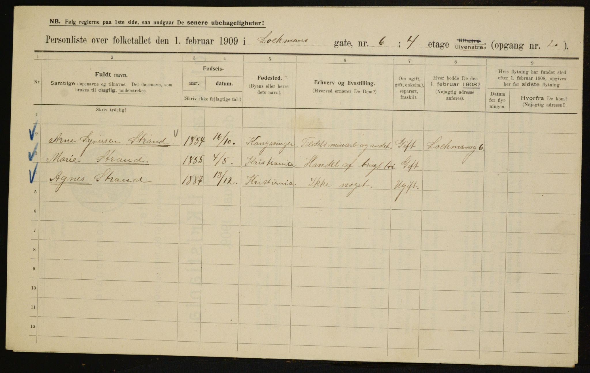 OBA, Municipal Census 1909 for Kristiania, 1909, p. 74238