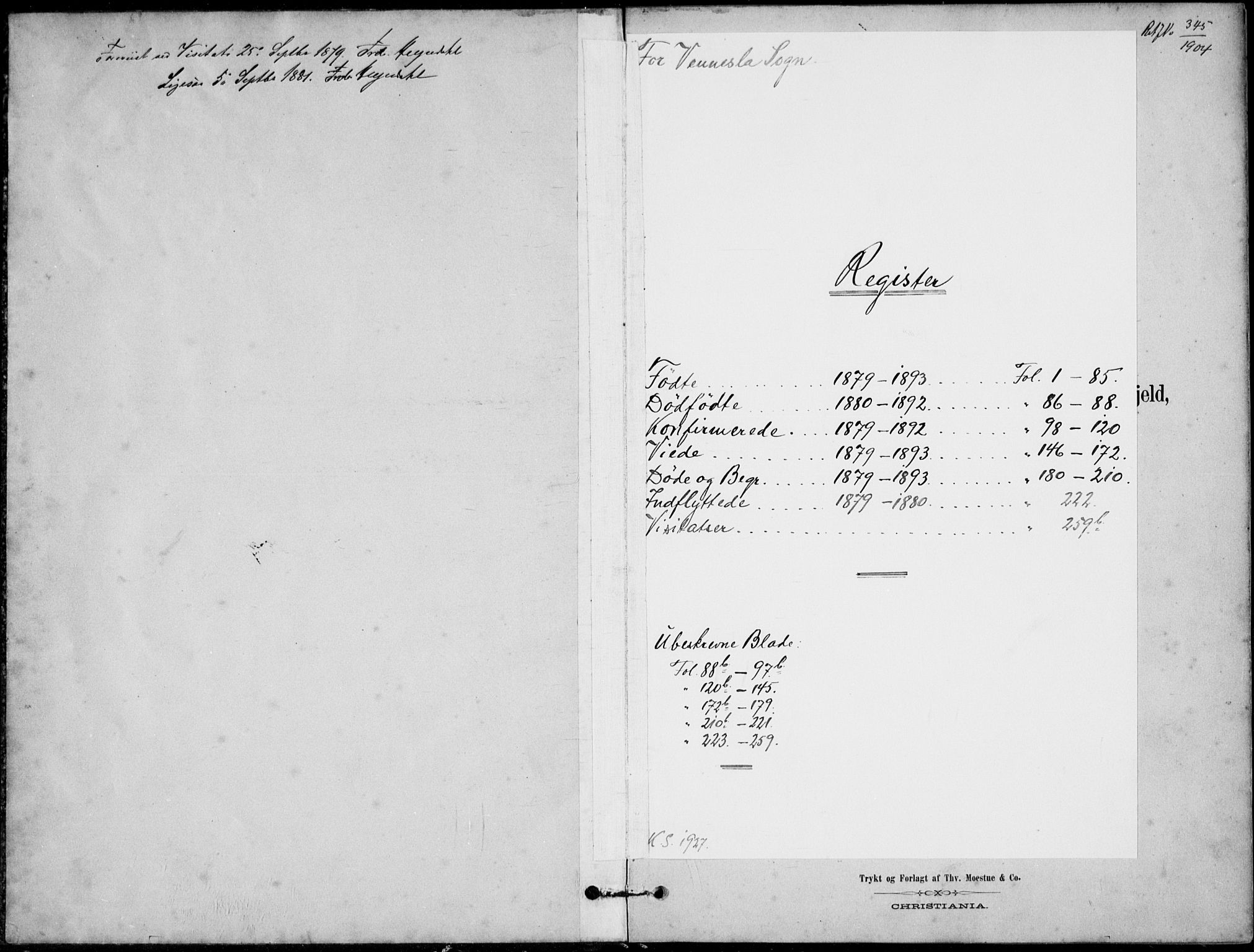 Vennesla sokneprestkontor, SAK/1111-0045/Fb/Fbb/L0003: Parish register (copy) no. B 3, 1879-1893