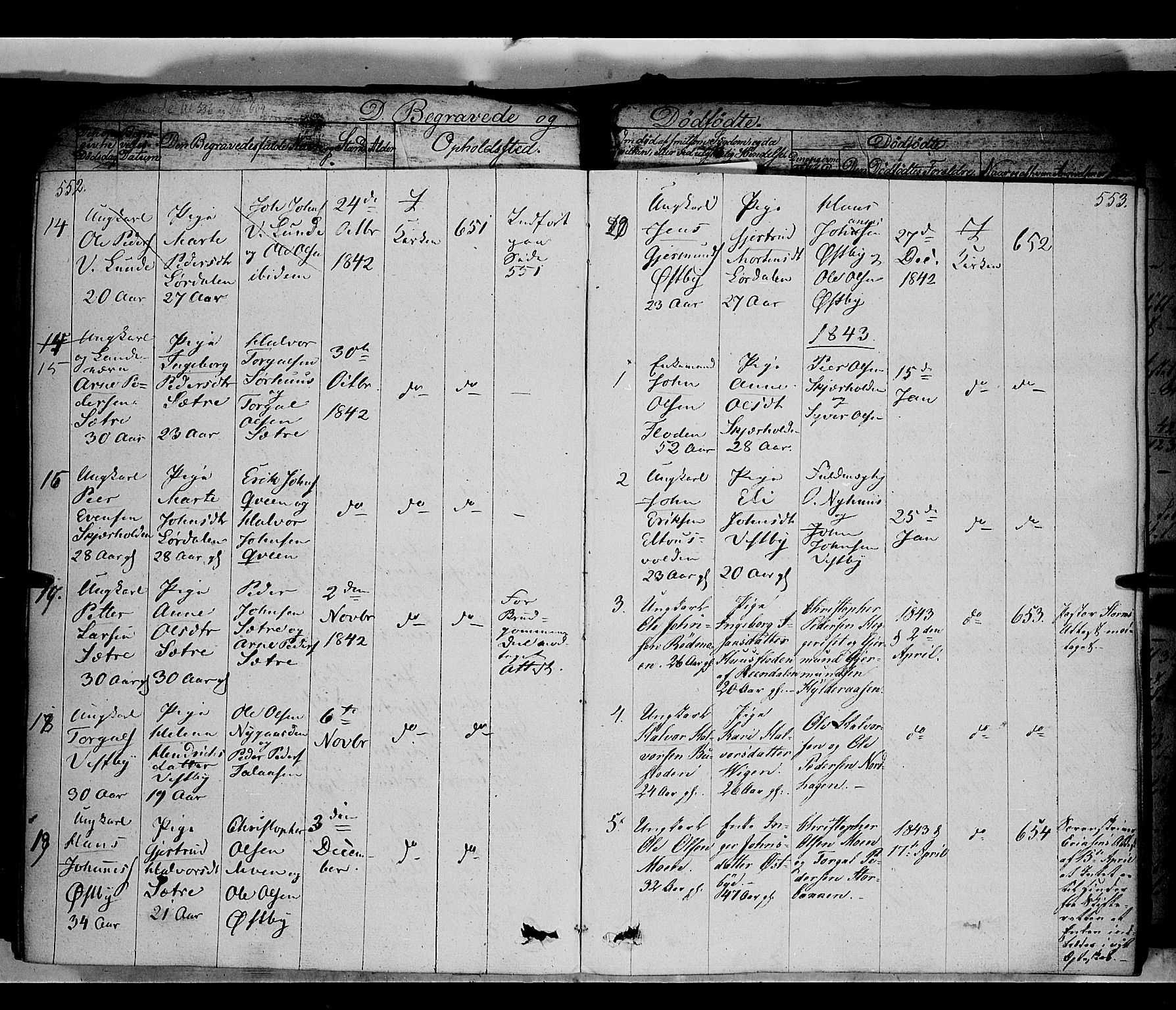 Trysil prestekontor, AV/SAH-PREST-046/H/Ha/Haa/L0004: Parish register (official) no. 4 /1, 1842-1850, p. 552-553