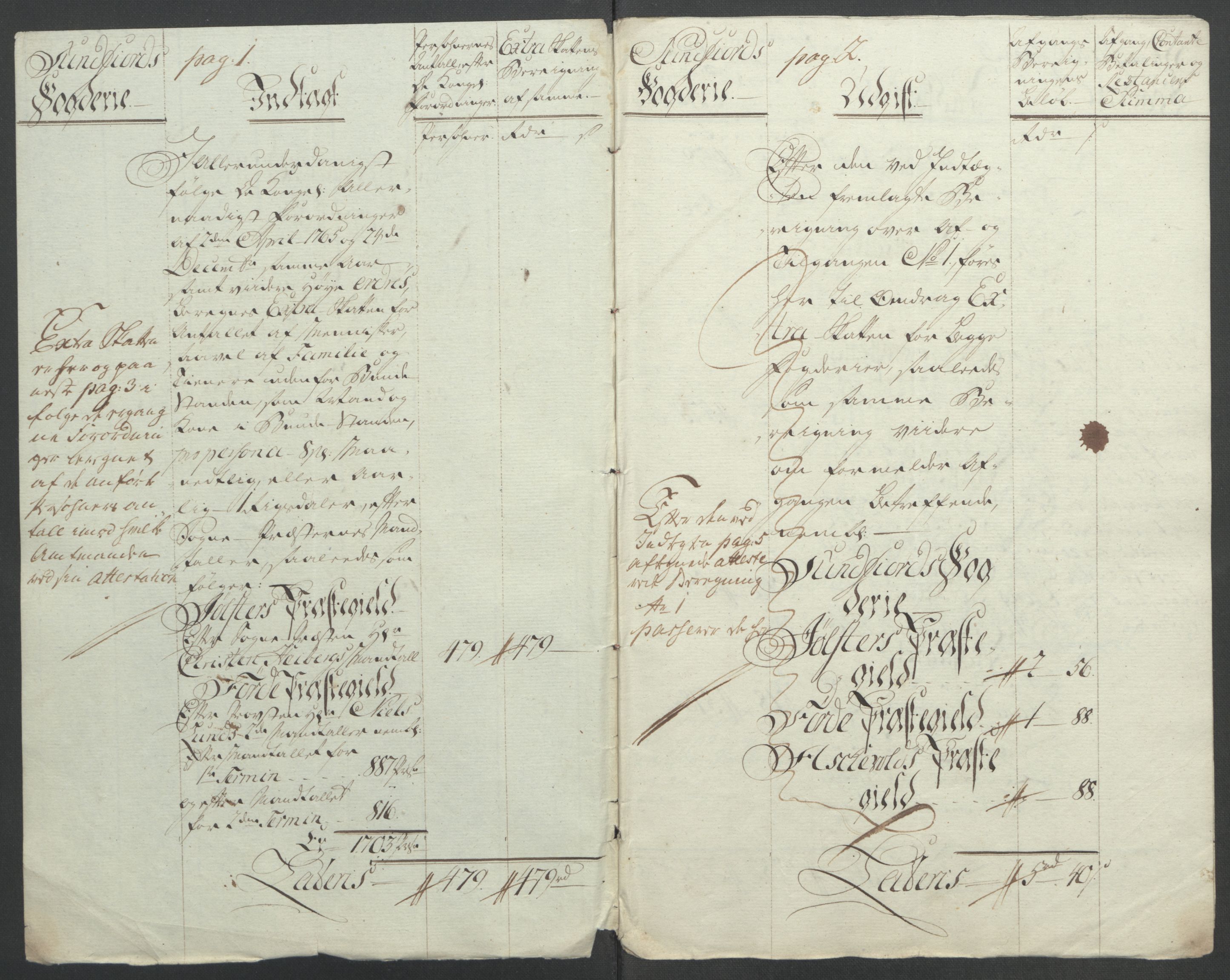 Rentekammeret inntil 1814, Reviderte regnskaper, Fogderegnskap, RA/EA-4092/R53/L3550: Ekstraskatten Sunn- og Nordfjord, 1762-1771, p. 328