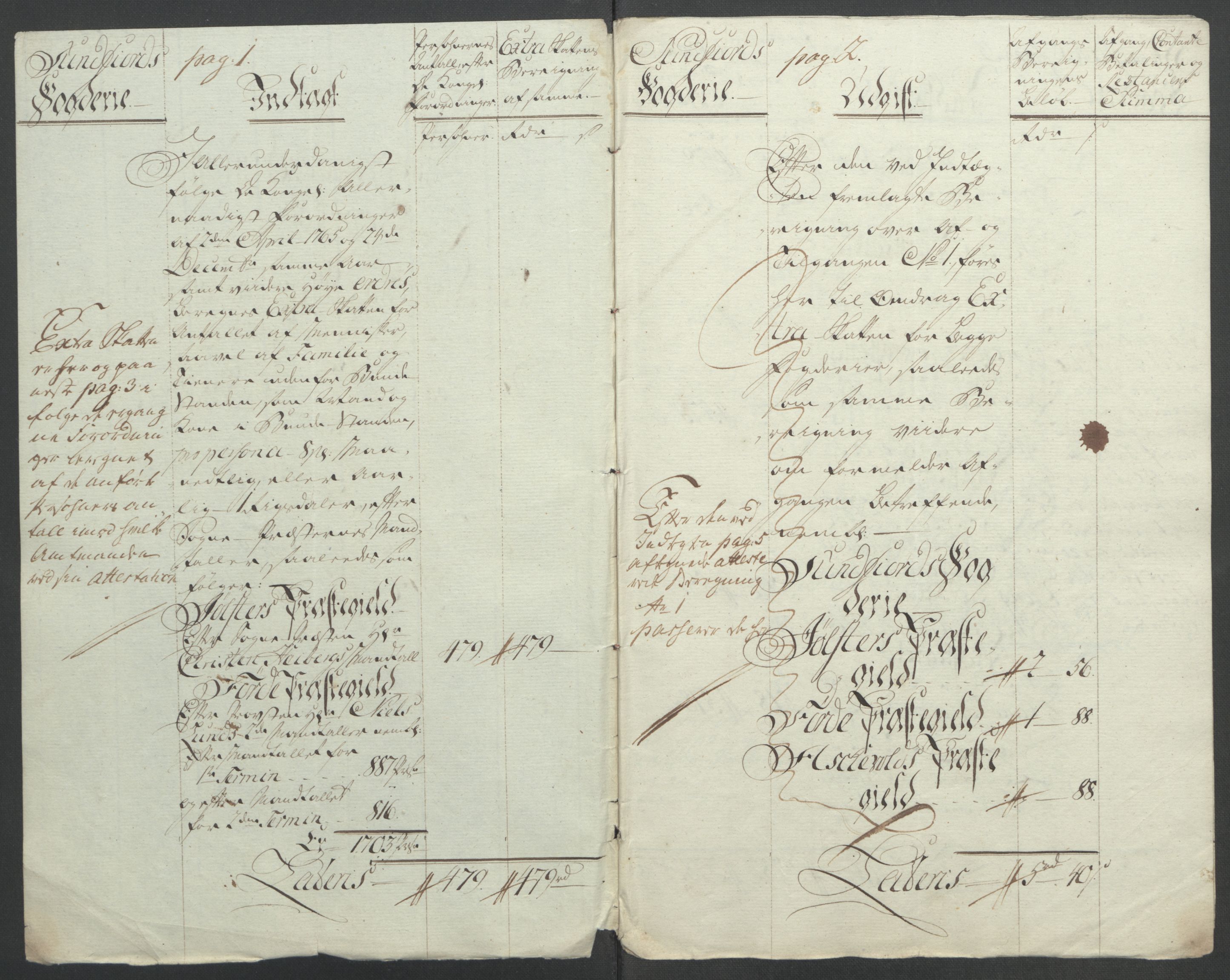 Rentekammeret inntil 1814, Reviderte regnskaper, Fogderegnskap, AV/RA-EA-4092/R53/L3550: Ekstraskatten Sunn- og Nordfjord, 1762-1771, p. 328