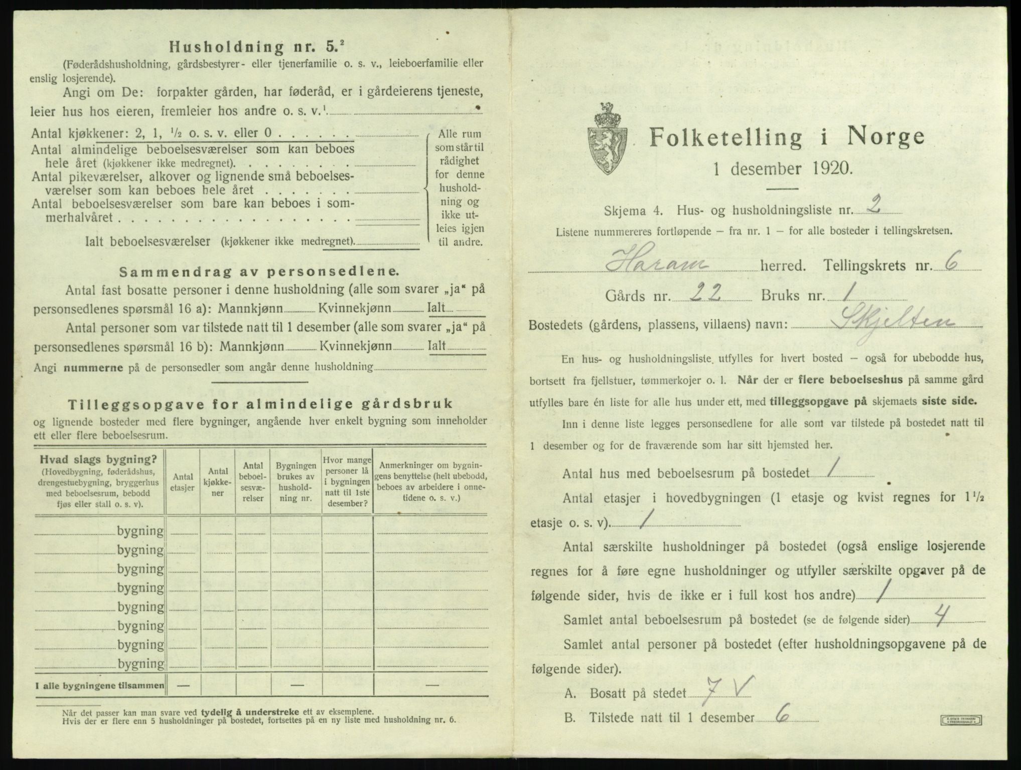 SAT, 1920 census for Haram, 1920, p. 355