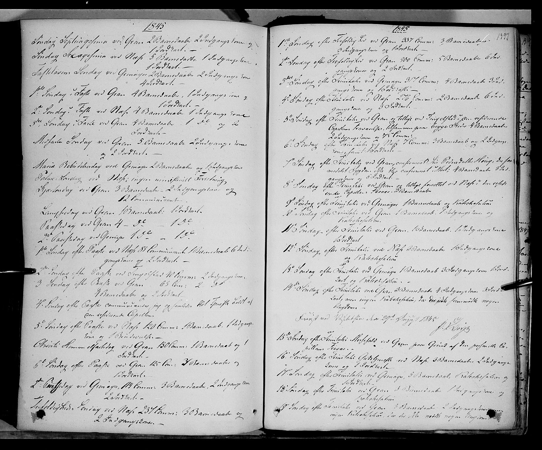 Gran prestekontor, SAH/PREST-112/H/Ha/Haa/L0011: Parish register (official) no. 11, 1842-1856, p. 1396-1397