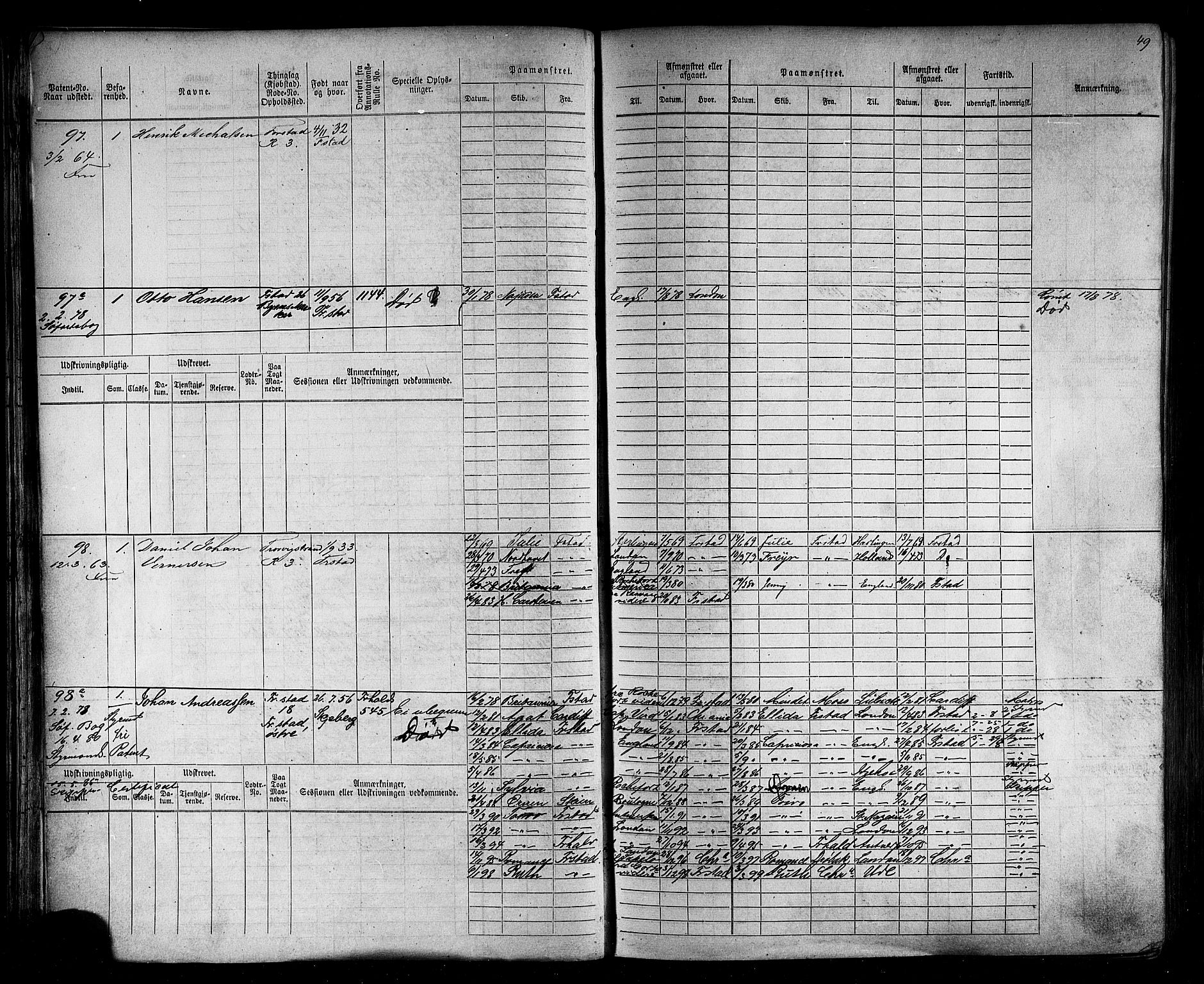 Fredrikstad mønstringskontor, AV/SAO-A-10569b/F/Fc/Fcb/L0002: Hovedrulle, 1865-1871, p. 50