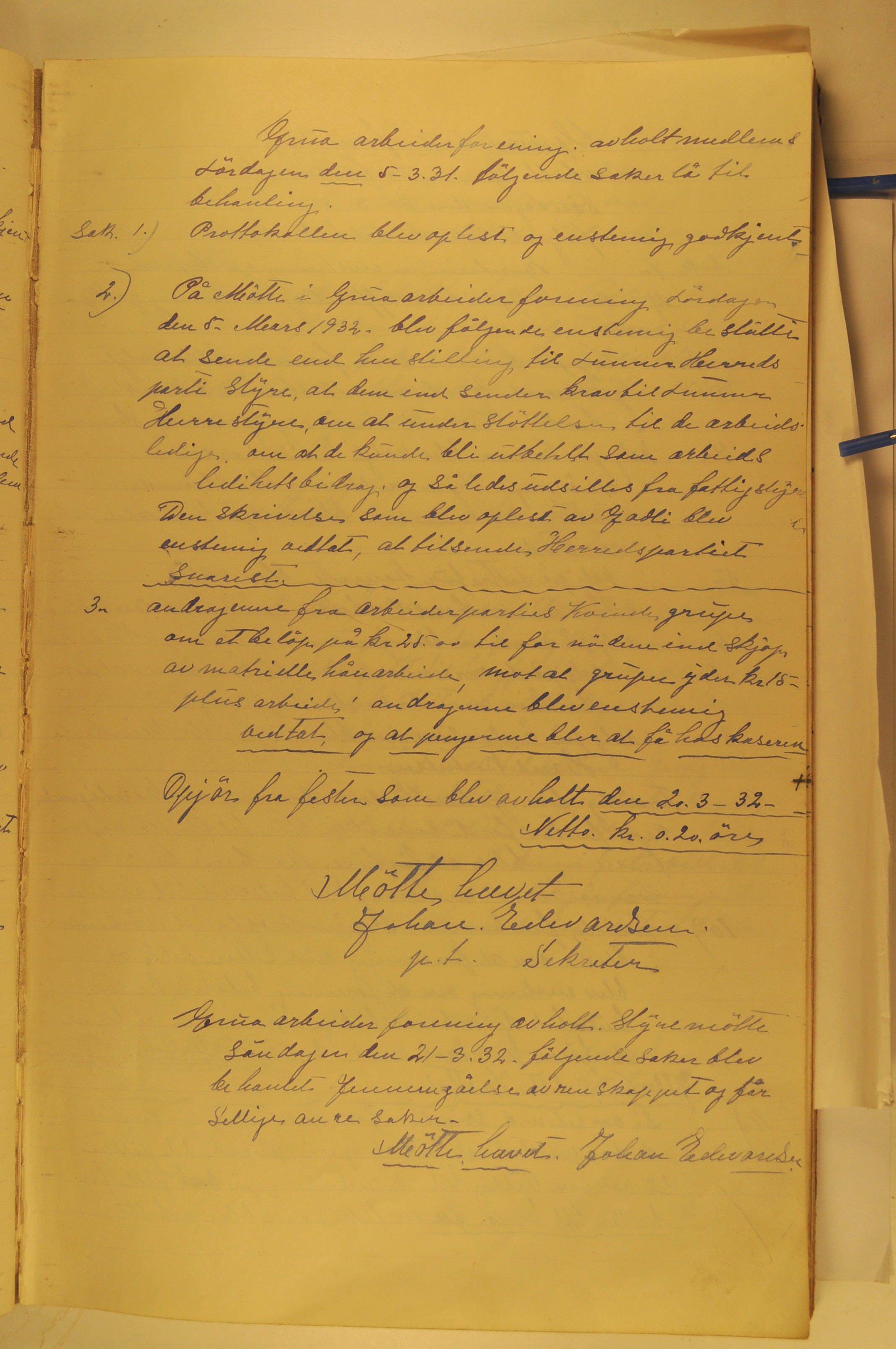Grua Arbeiderlag, OARM/H-A-00261/A/L0001/0001: Forhandlingsprotokoller / Forhandlingsprotokoll Grua Arbeiderforening, 1918-1939