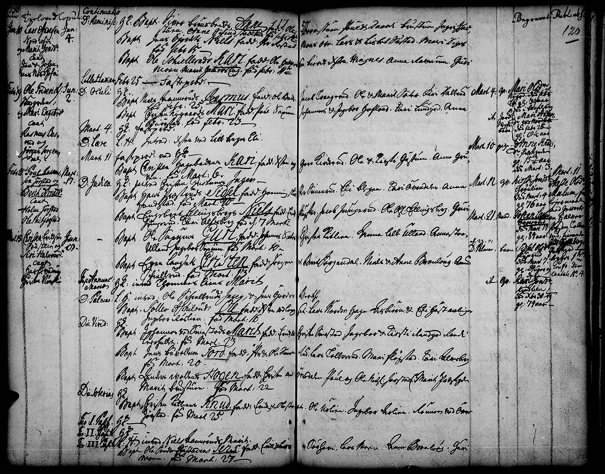 Fåberg prestekontor, AV/SAH-PREST-086/H/Ha/Haa/L0001: Parish register (official) no. 1, 1727-1775, p. 120