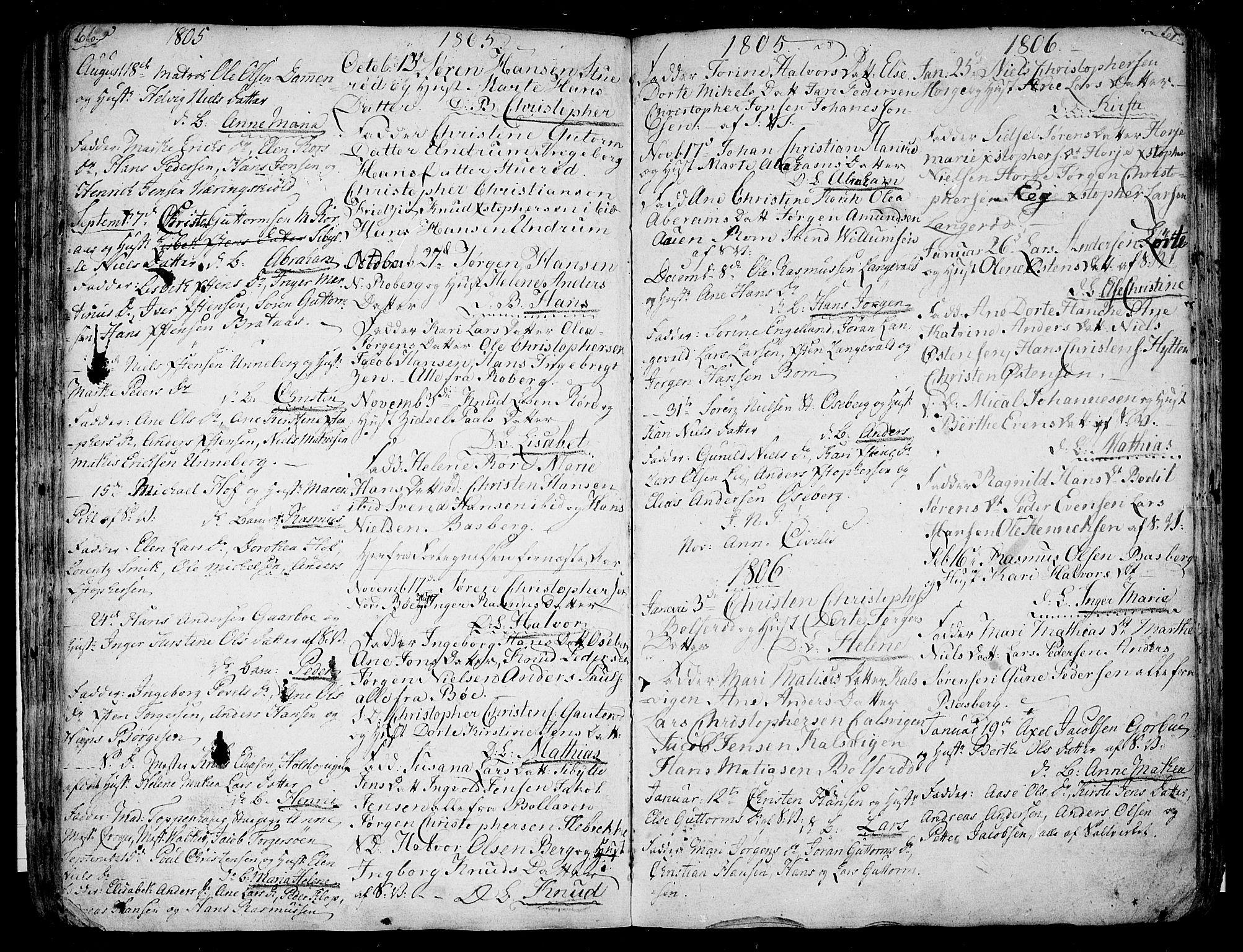 Sem kirkebøker, AV/SAKO-A-5/F/Fb/L0003: Parish register (official) no. II 3, 1792-1814, p. 66-67